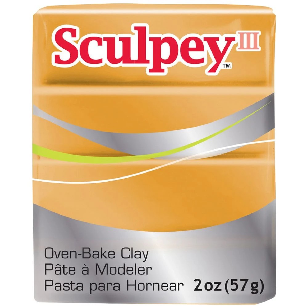 1 Sculpey III Modelling Clay Gold 57g, 1 of 3