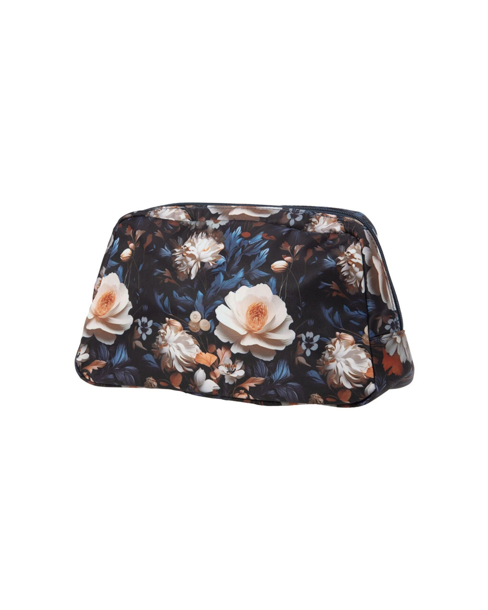 1 Bramble Bay Vintage Floriade Pearl Rhapsody Wash Cosmetic Bag Travel - Black, 1 of 1