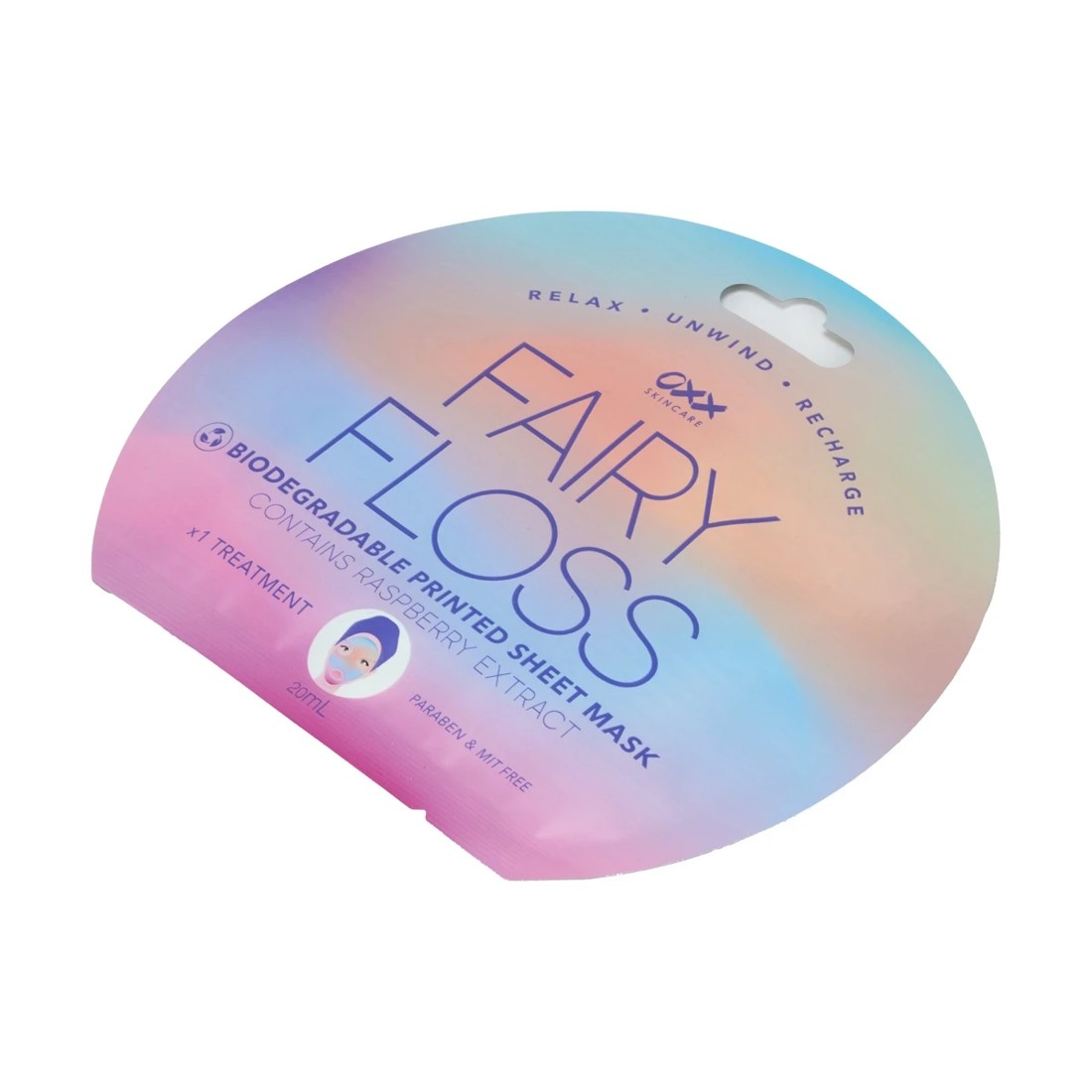 2 OXX Skincare Fairy Floss Printed Sheet Mask 20ml - Raspberry Extract, 2 of 3