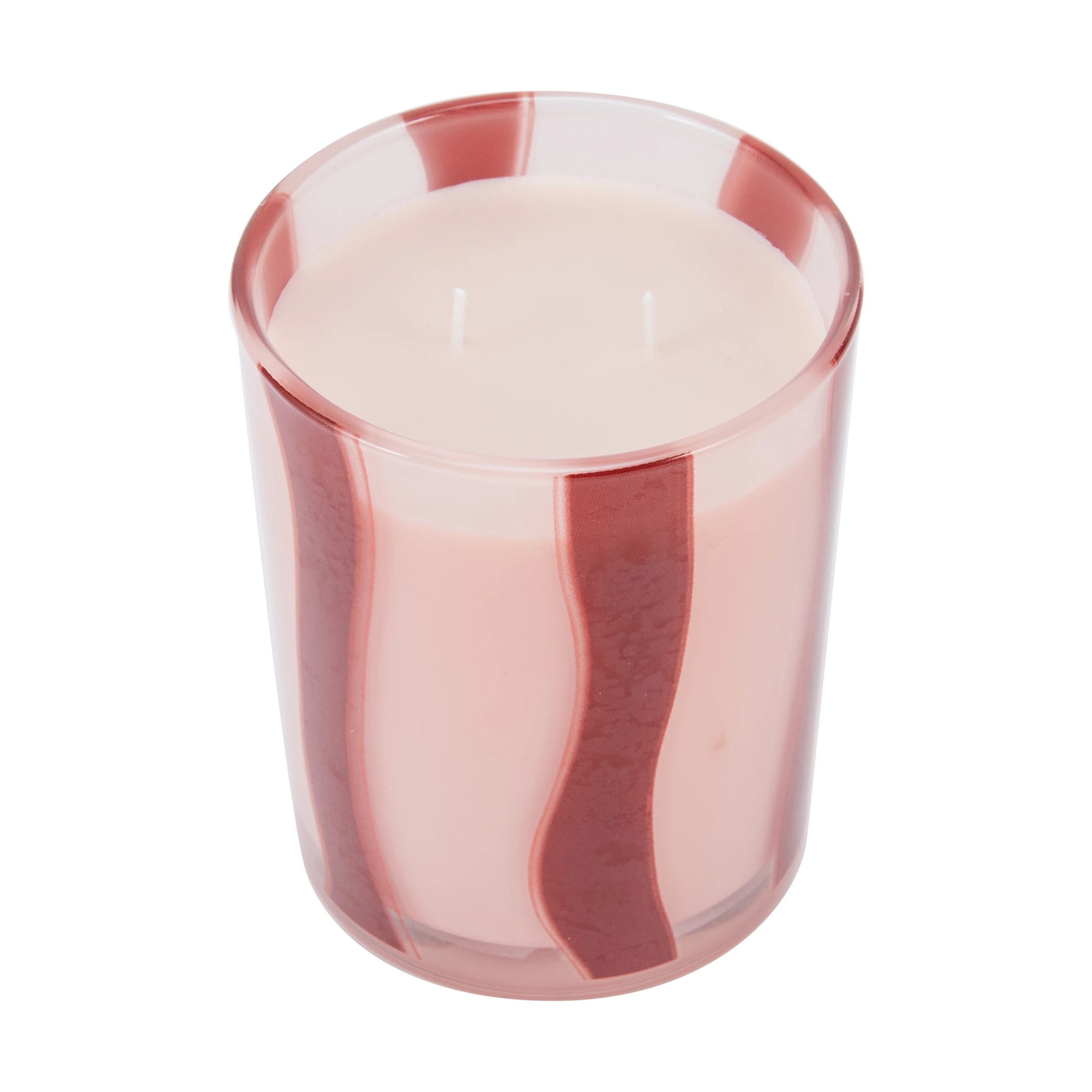 2 Christmas Red Glass Candy Candle, 2 of 6