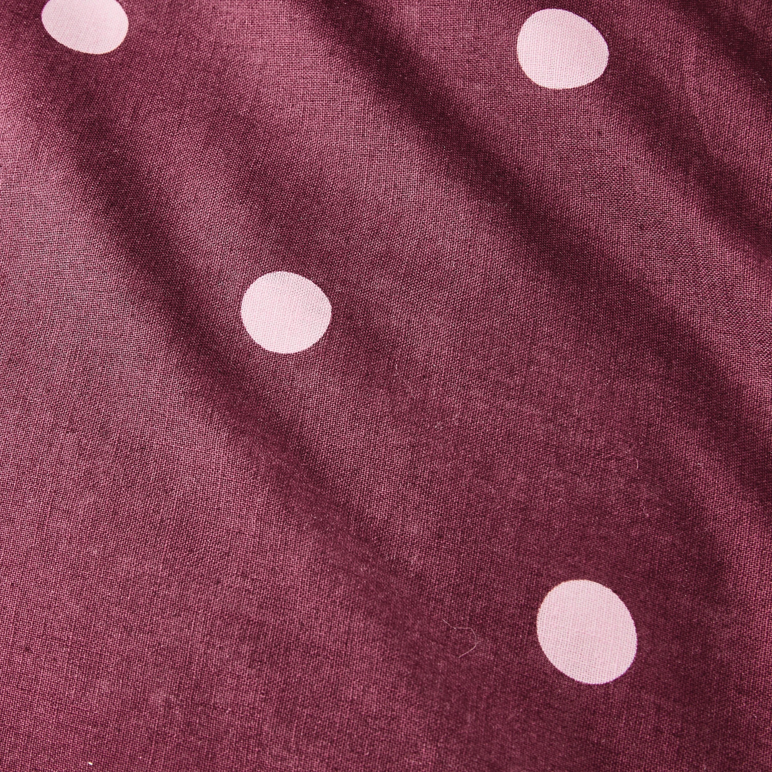 8 Polka Dot Linen Cotton Reversible Quilt Cover Set - Queen Bed, Fig and Pink, 8 of 8