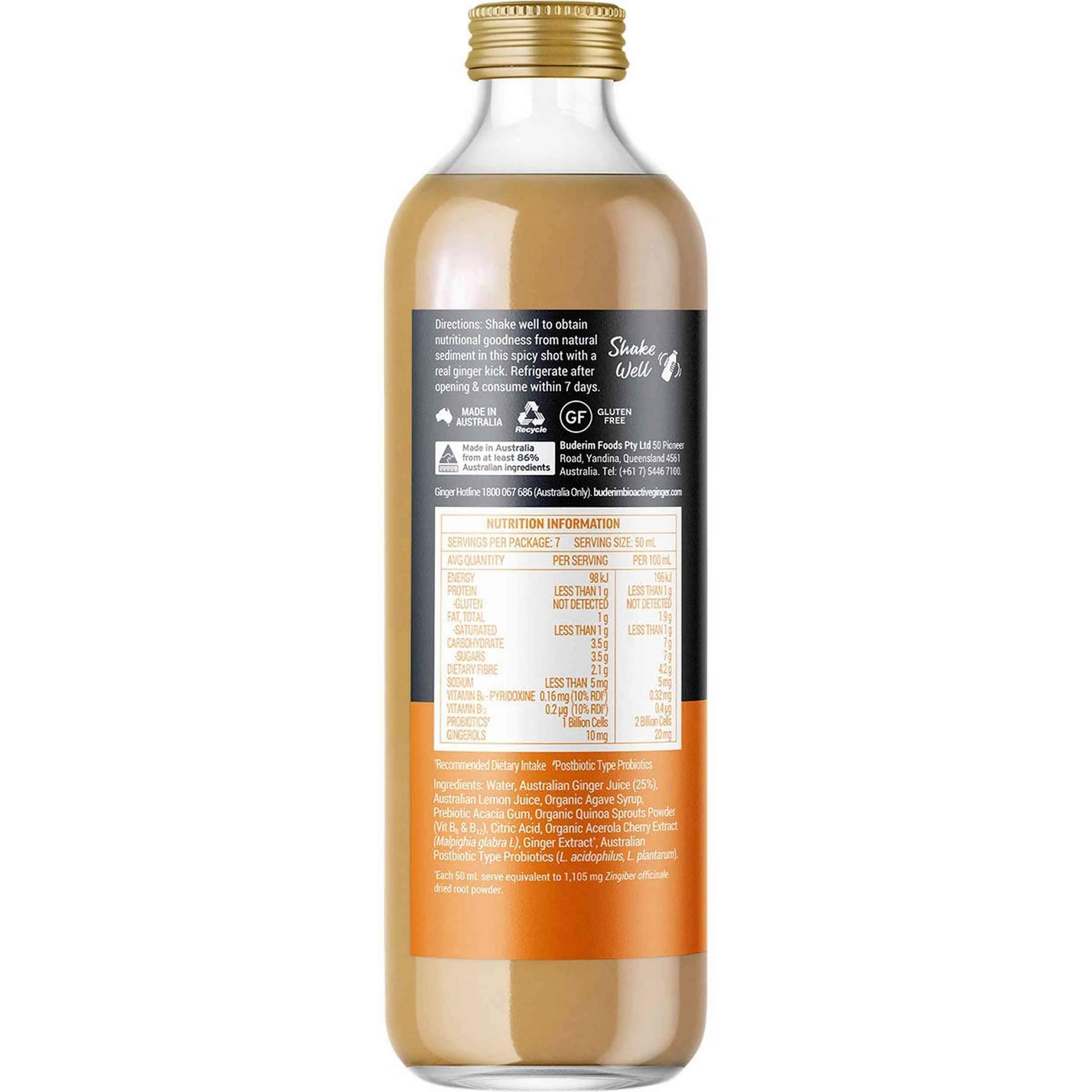 Buderim Ginger Bioactive + Immunity Shot 350ml - Kmart