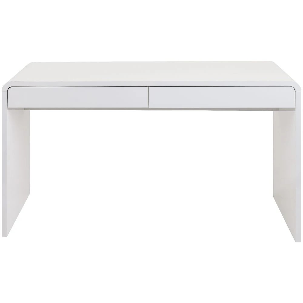 2 Reine 2 Drawer 1400mm High Gloss White Desk Desks, Tables and Workstations, 2 of 10