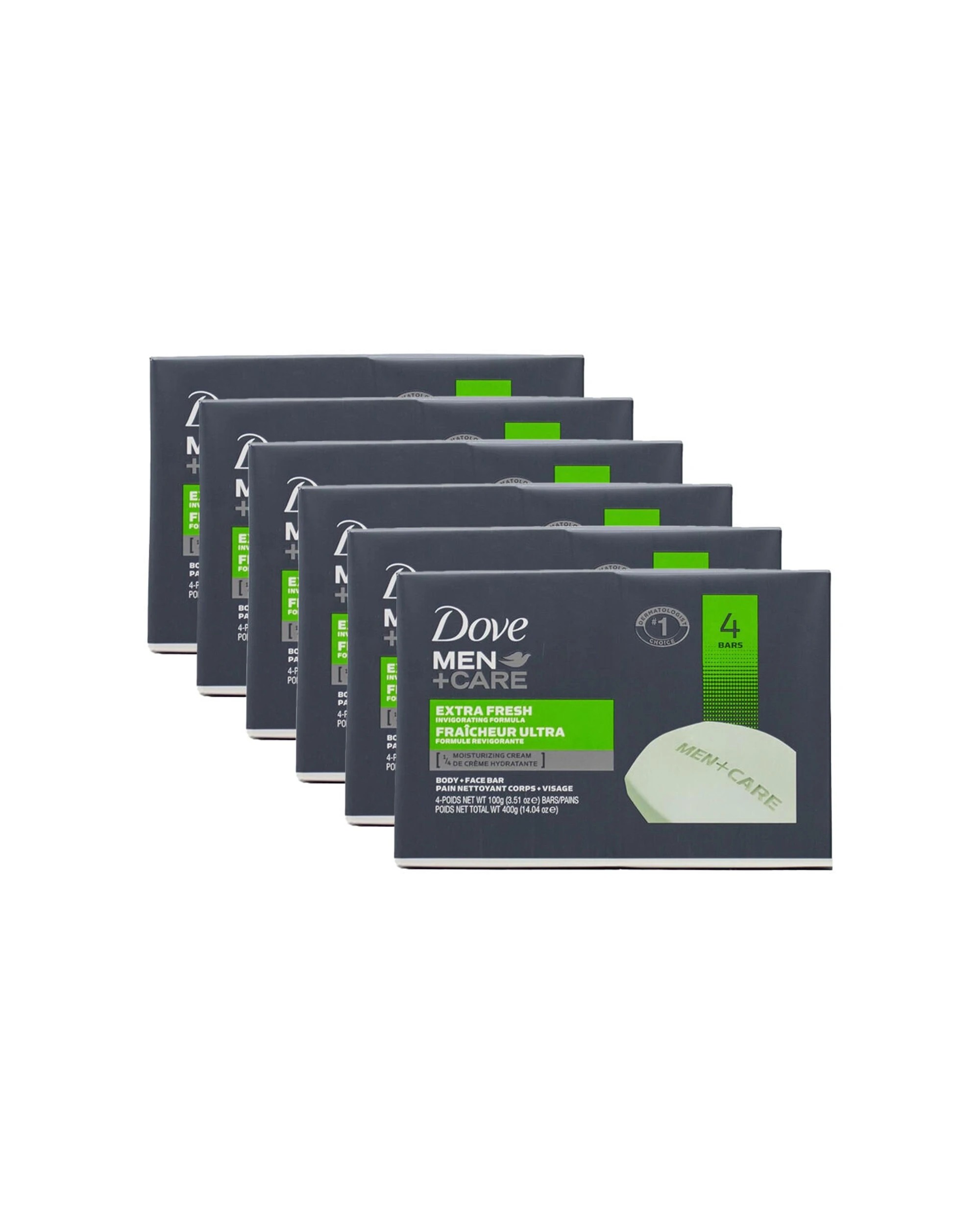 1 Dove 6x4pc Moisturising Soap Bar Men Care Extra Fresh 100g - Multi, 1 of 4