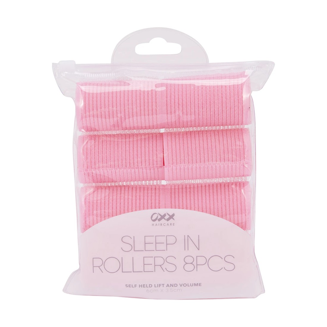 1 OXX Haircare 8 Piece Sleep In Rollers - Pink, 1 of 5