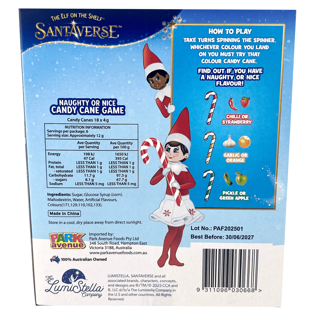 4 Park Avenue The Elf on the Shelf Santaverse Naughty or Nice Candy Cane Game 72g, 4 of 4