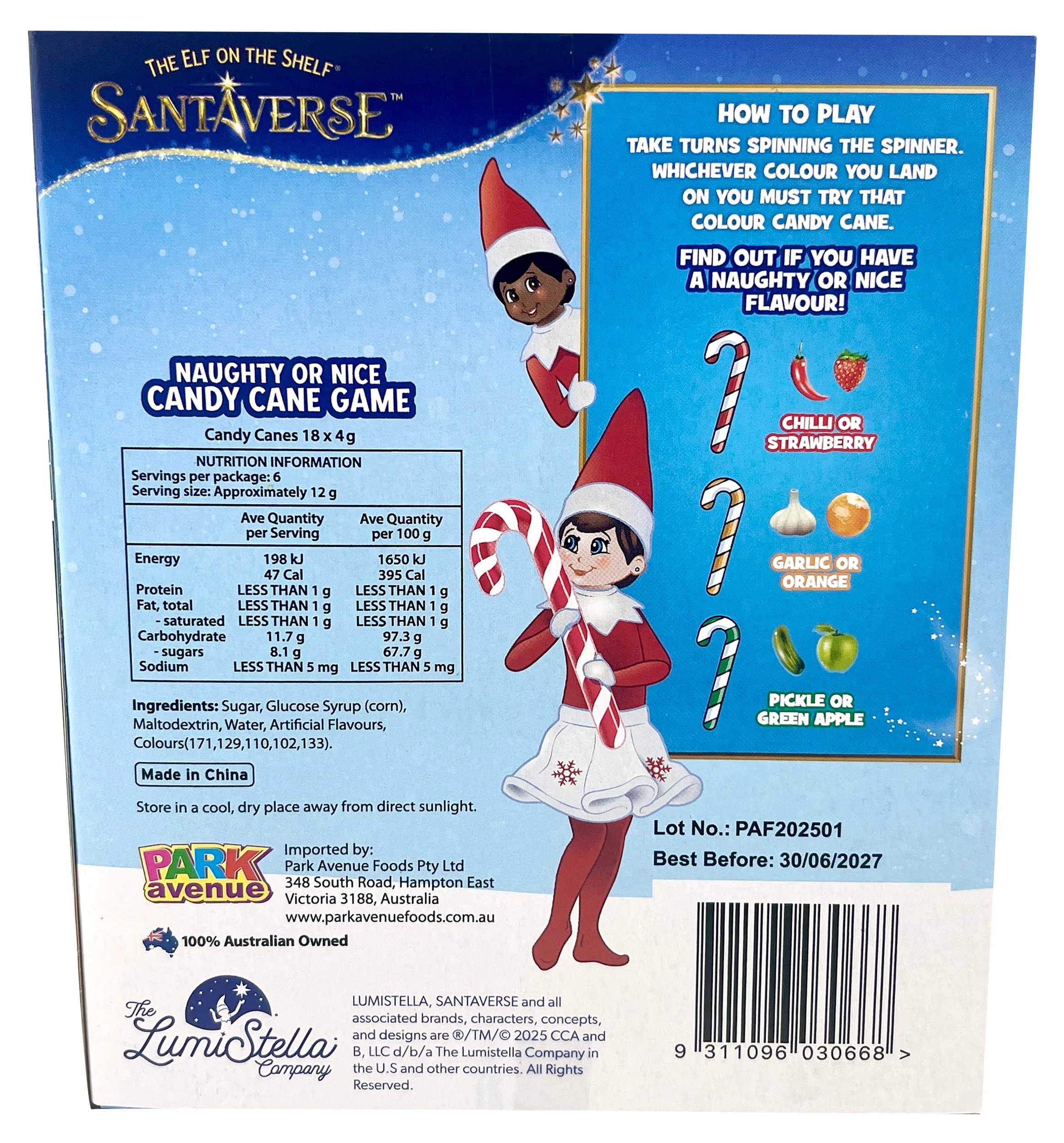 4 Park Avenue The Elf on the Shelf Santaverse Naughty or Nice Candy Cane Game 72g, 4 of 4