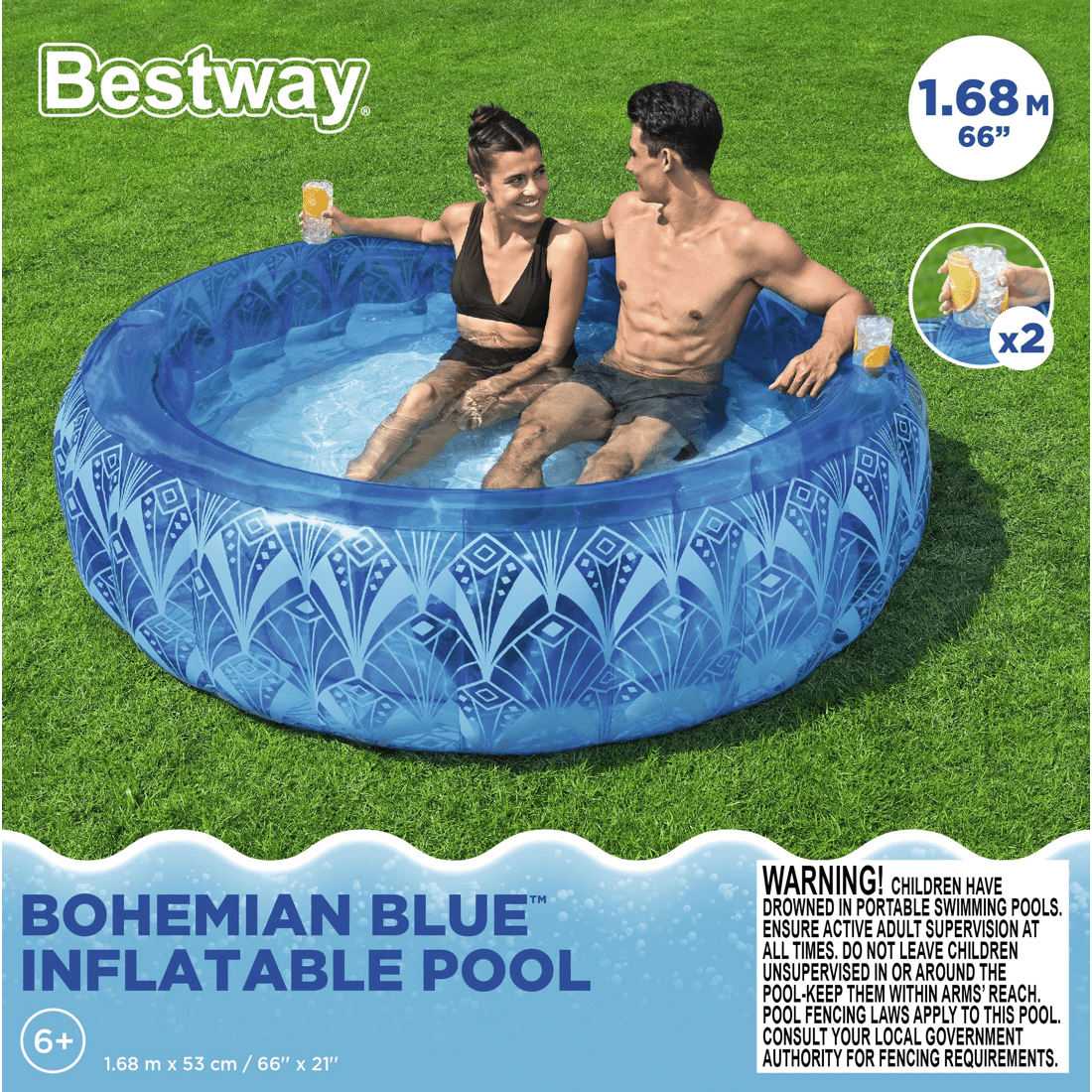 7 Bestway Bohemian Blue Inflatable Pool, 7 of 7
