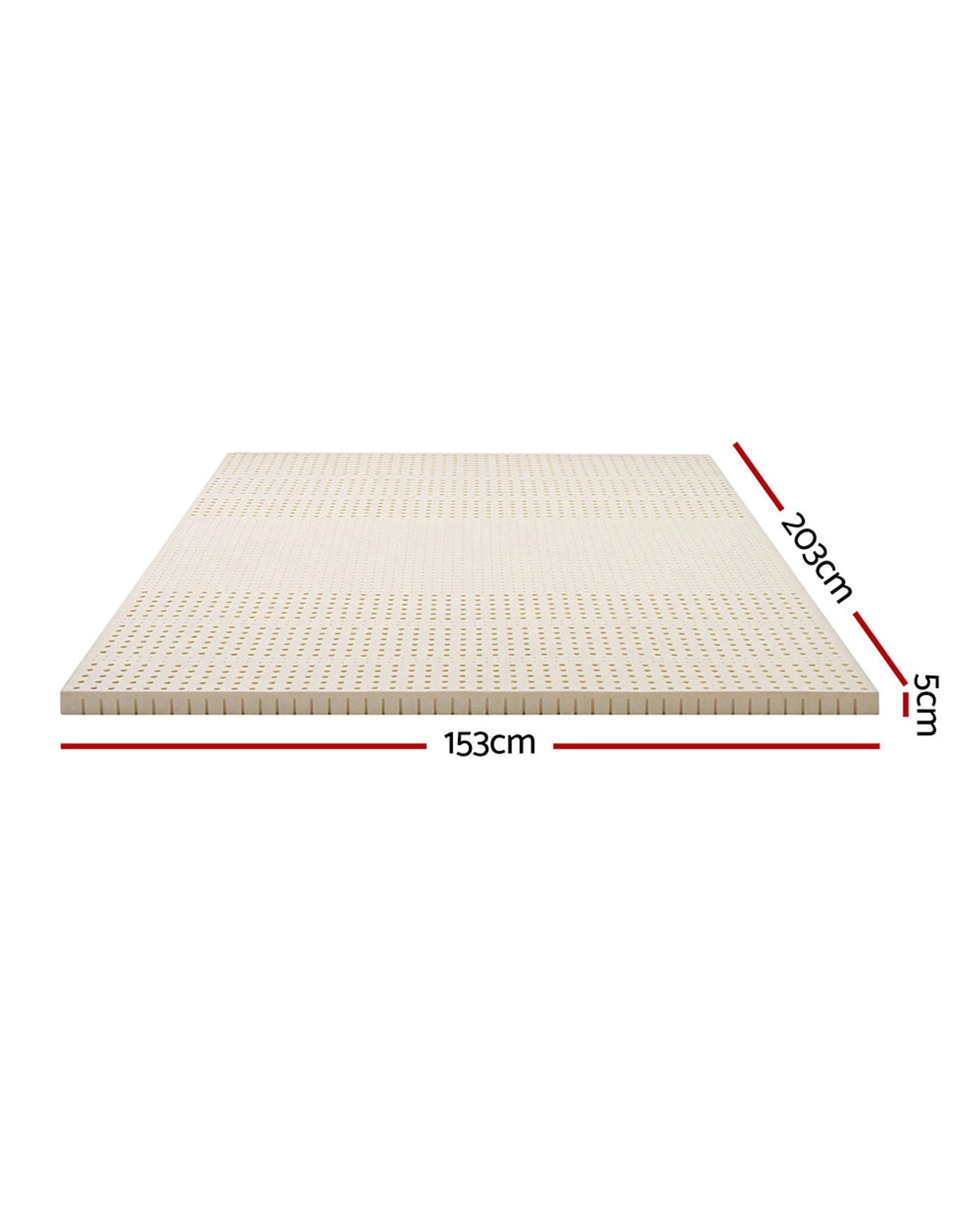 2 Giselle Bedding Latex Mattress Topper 5cm Queen
 - White, 2 of 3