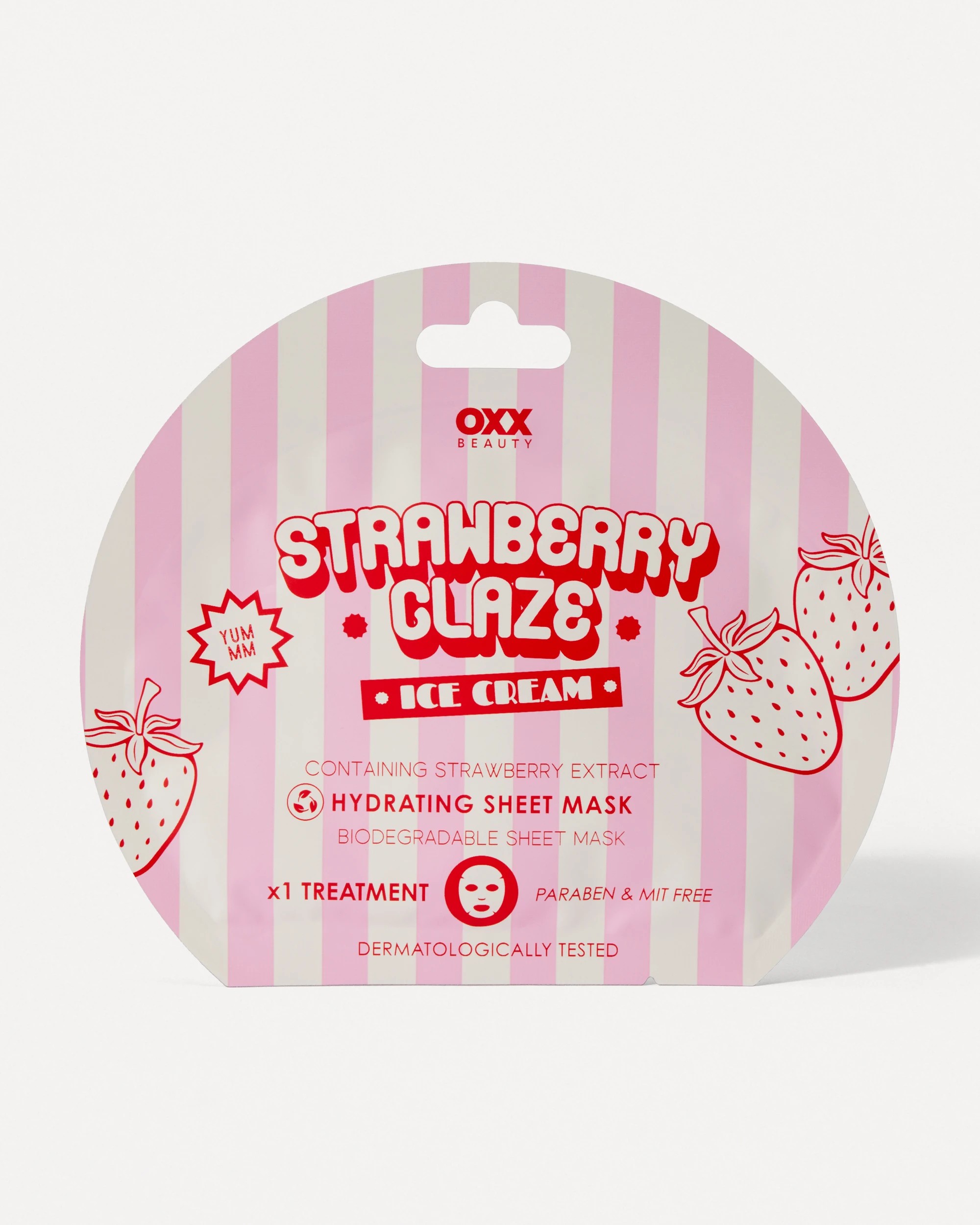 1 OXX Beauty Hydrating Biodegradable Sheet Mask - Strawberry Ice Cream, 1 of 2