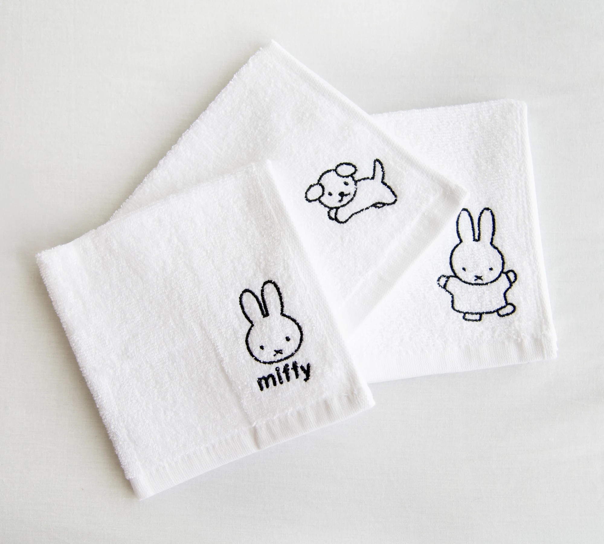 1 Miffy Kids Face Washers 3 Pack - White, 1 of 1