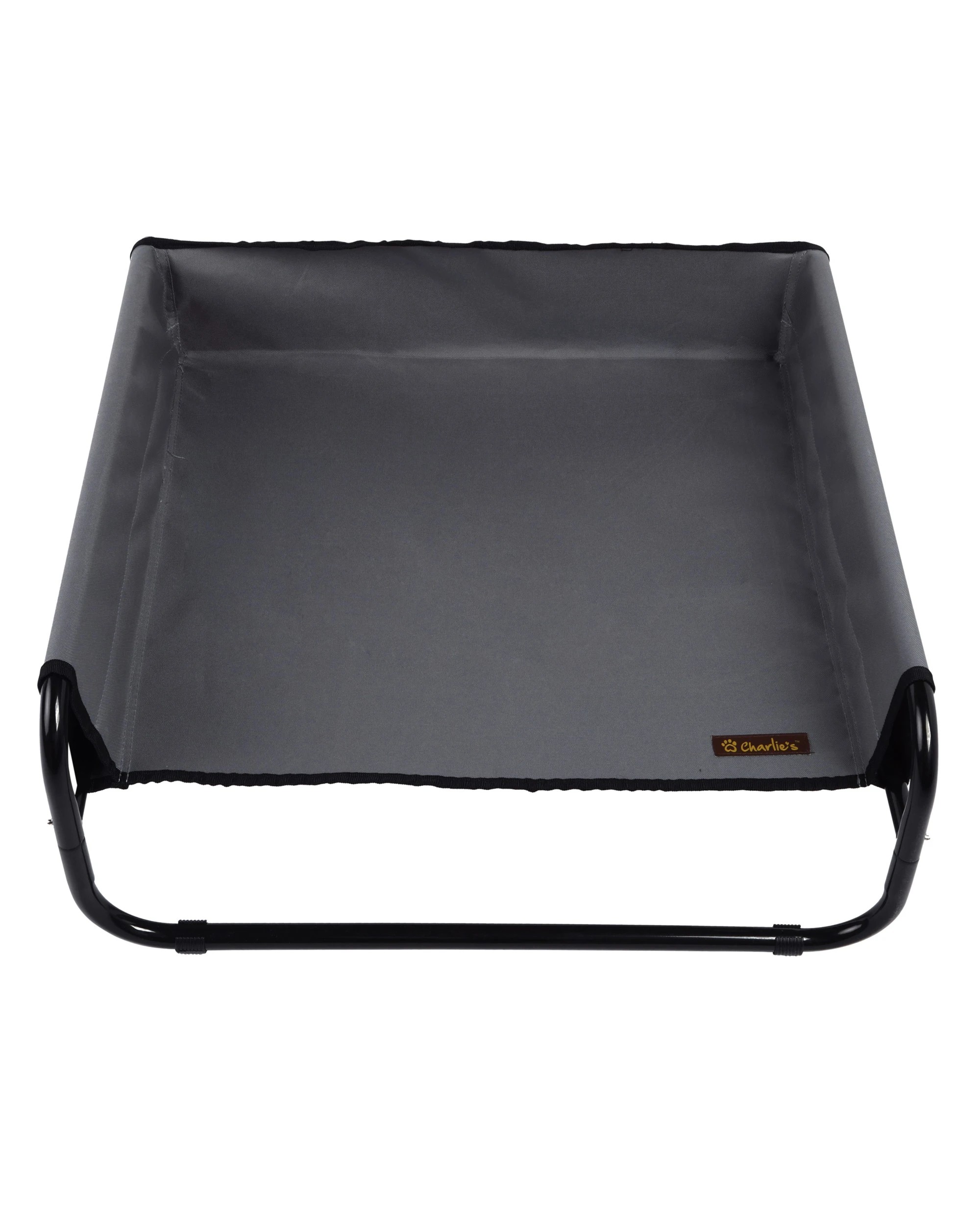 2 Charlie's High Walled Outdoor Trampoline Dog Bed Small - Grey, 2 of 5