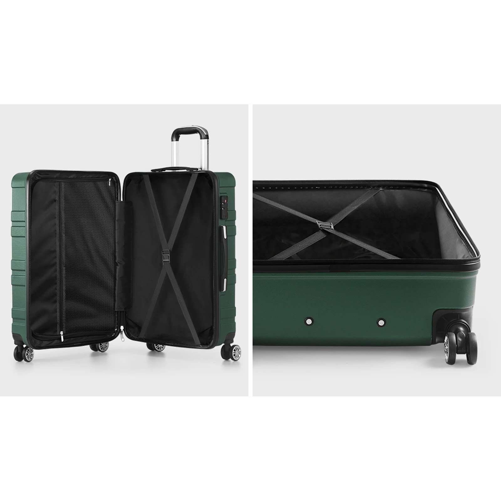 5 Mazam 3PCS Luggage Suitcase Trolley Set Travel TSA Lock ABS Hard Case - Green, 5 of 9
