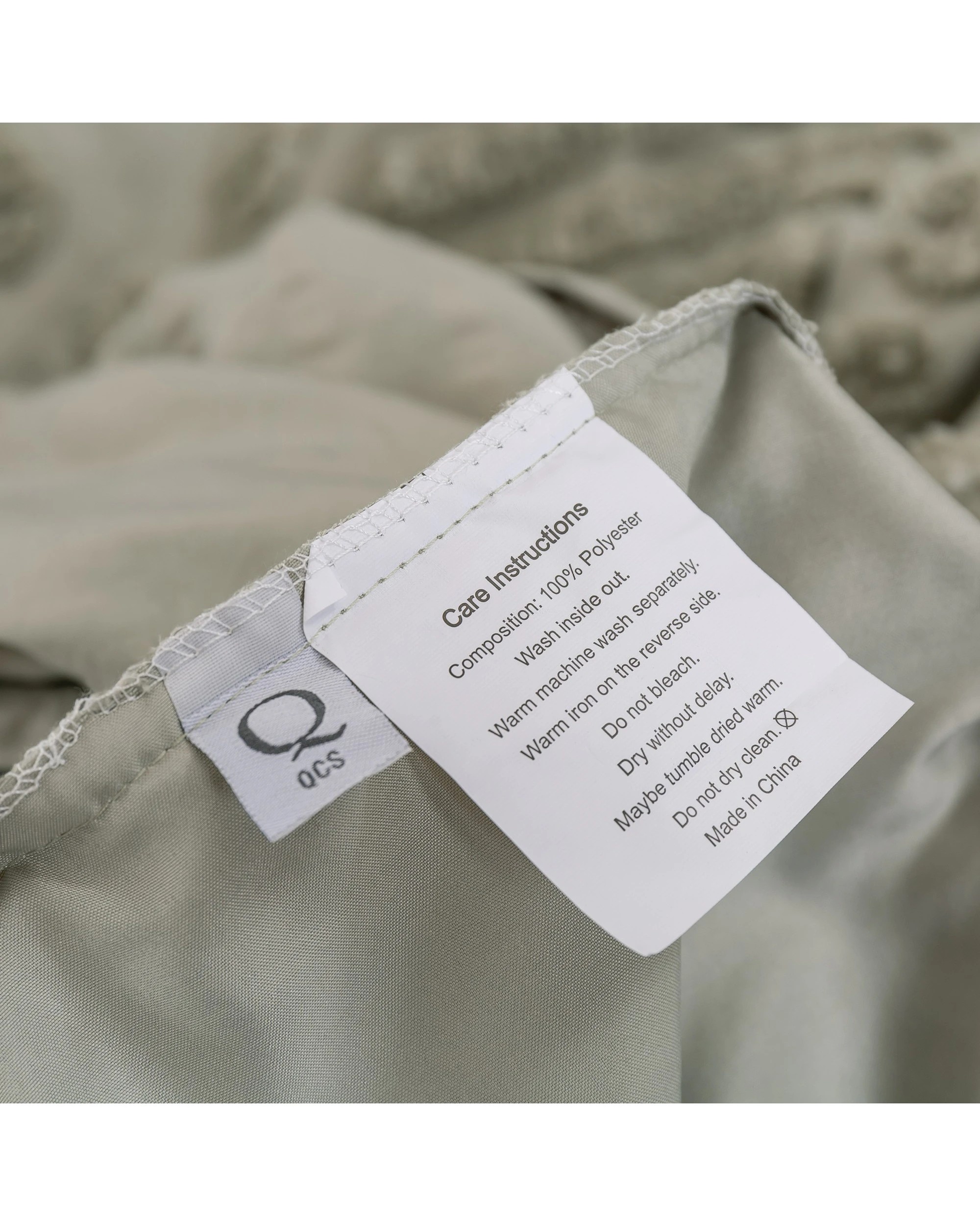 8 Dreamaker Fletcher Ultrafine Tufted Chenille Quilt Cover Set - Queen Bed - Sage, 8 of 9