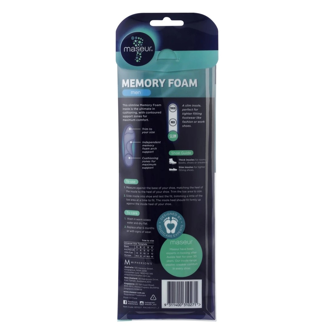 3 Footcare Maseur Memory Foam Insoles, 3 of 3