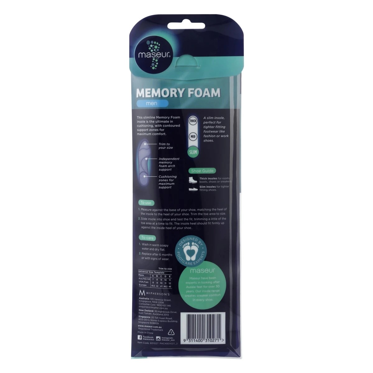 3 Footcare Maseur Memory Foam Insoles, 3 of 3