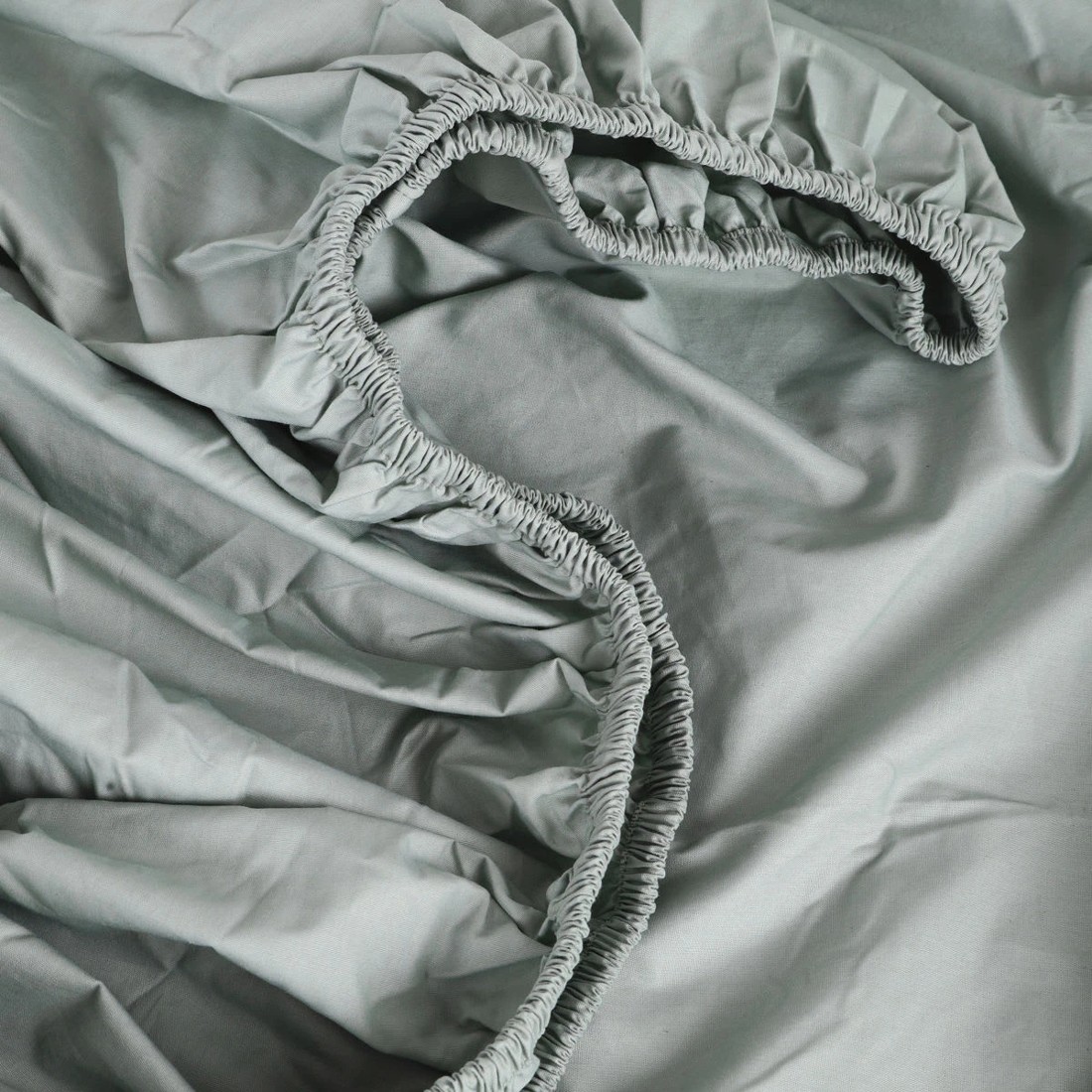 3 250 Thread Count Cotton Rich Sheet Set - Queen Bed, Eucalyptus, 3 of 7