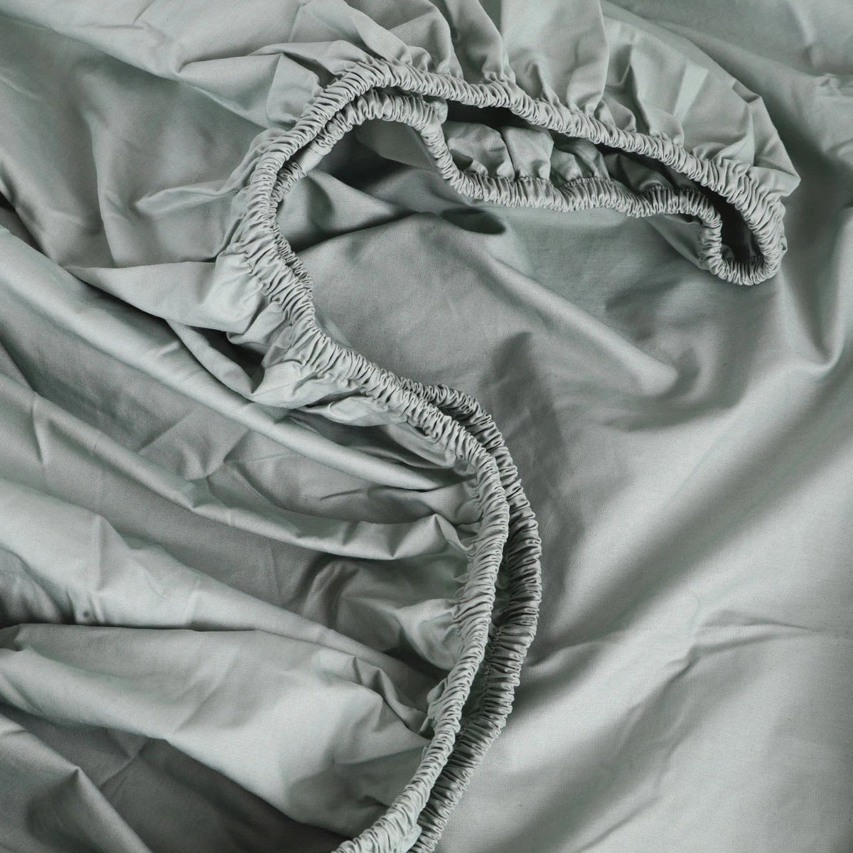 3 250 Thread Count Cotton Rich Sheet Set - Queen Bed, Eucalyptus, 3 of 7