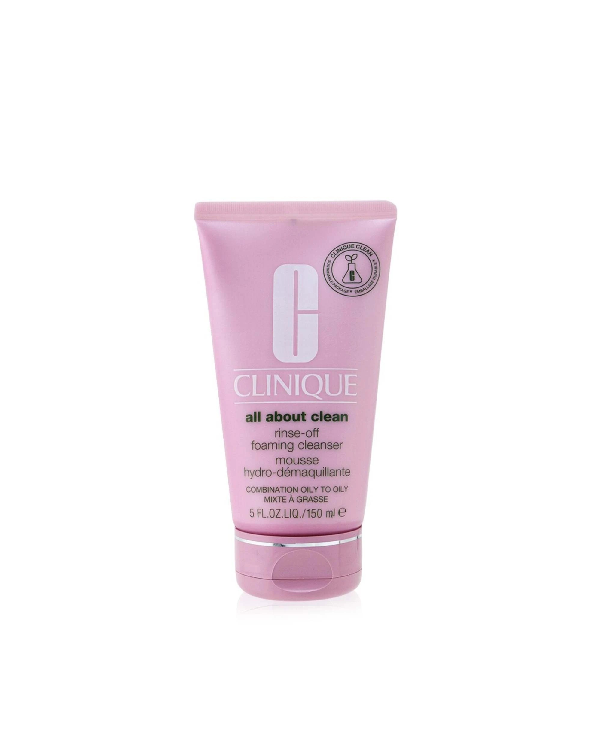 1 Clinique All About Clean Rinse-Off Foaming Cleanser - For Combination Oily to Oily Skin  150ml/5oz, 1 of 3