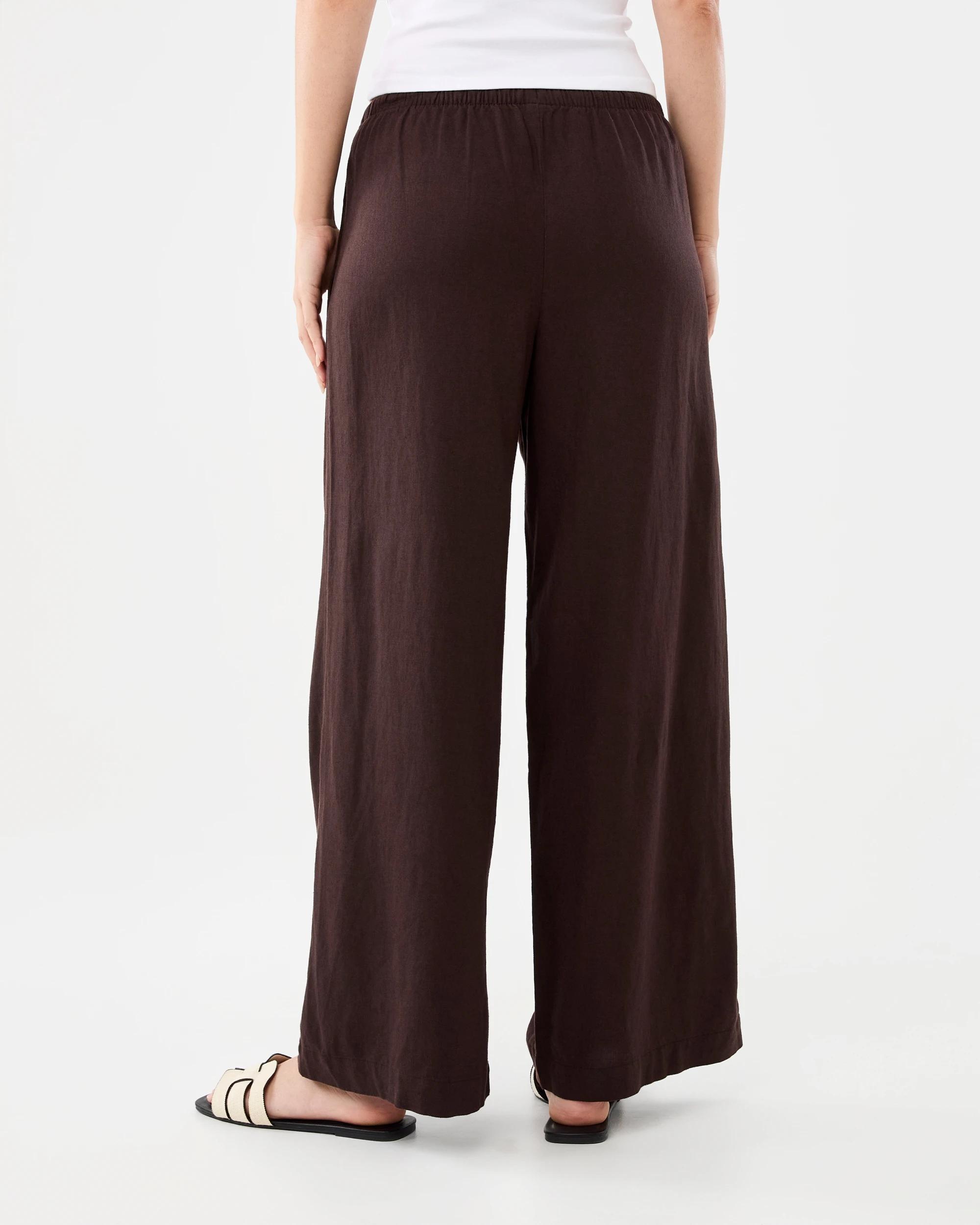 3 Linen Blend Wide Leg Pants Cbean, 3 of 5