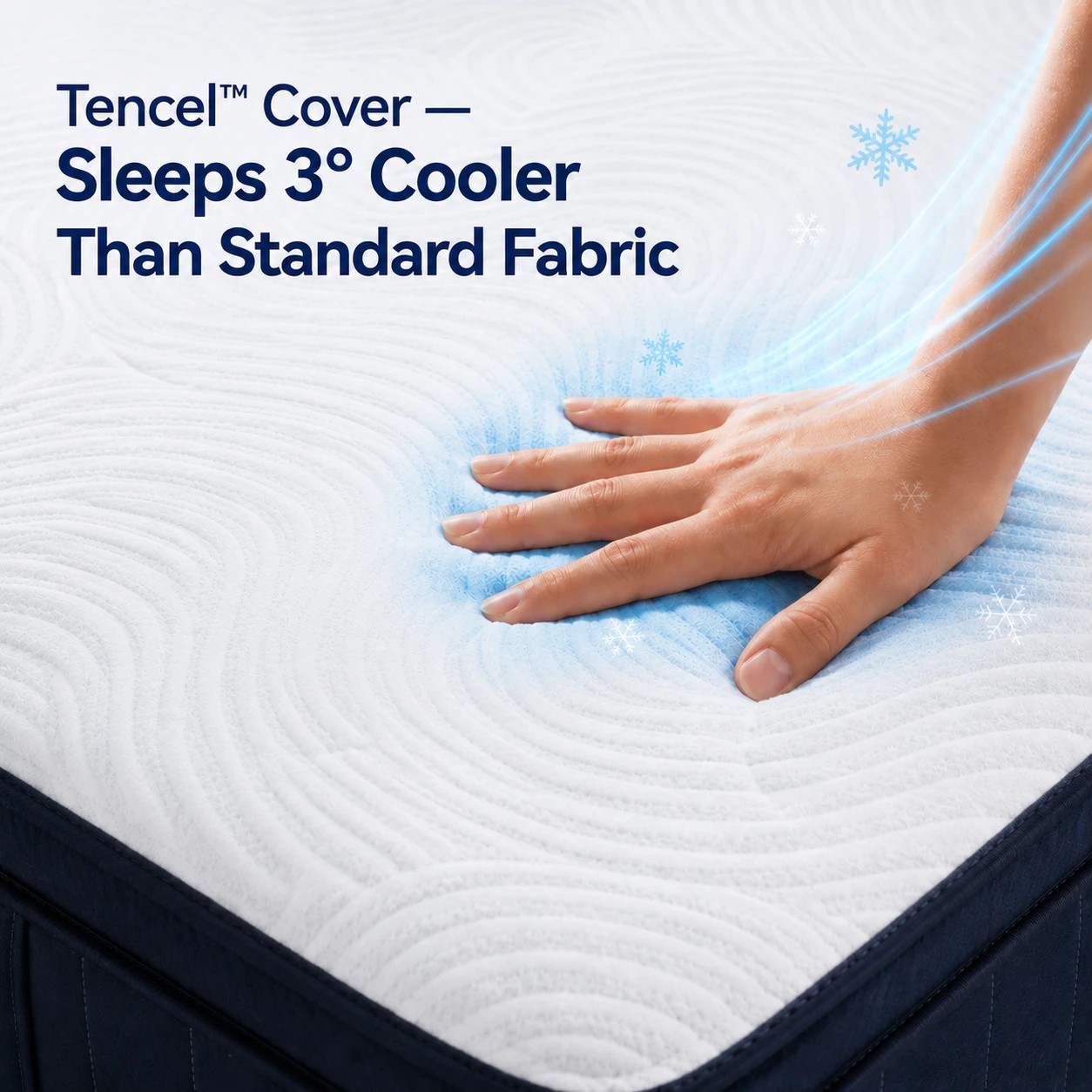 2 RoomSense Double Mattress 34cm Thick Medium Soft Tencel Cooling Gel Spring Mattress - White, 2 of 7
