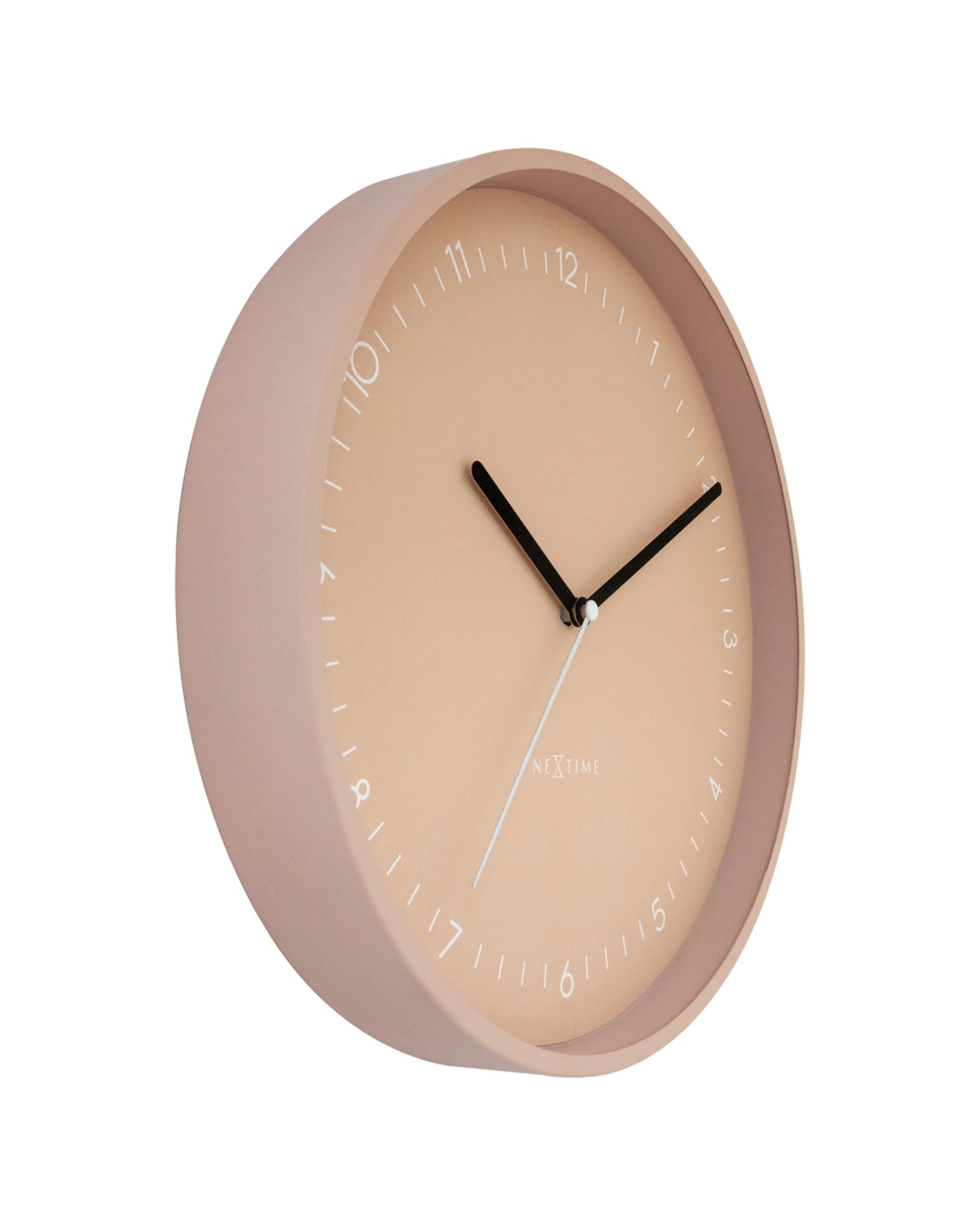 2 NeXtime Berlin 30cm Wall Clock Silent Sweep Matt Aluminium Case Modern Design - Pink, 2 of 5