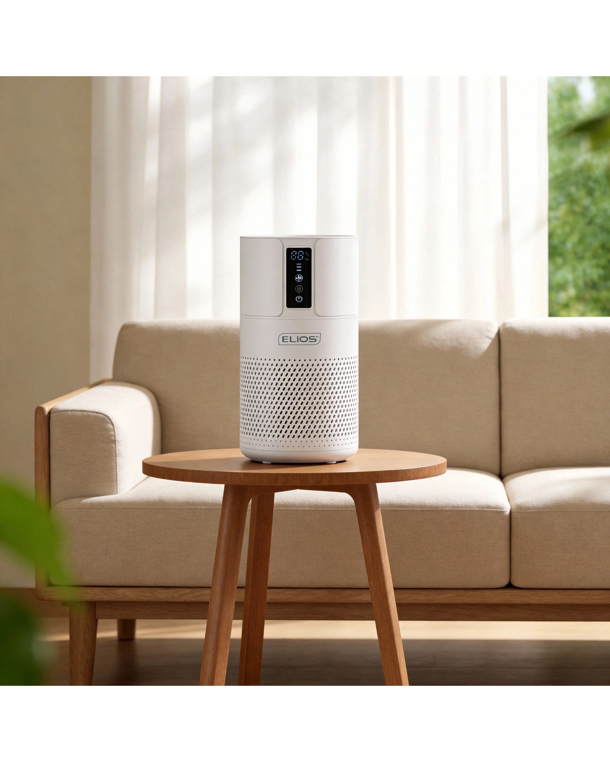 8 Elios Active Carbon HEPA Air Purifier 28cm EL-AP-0010 - White, 8 of 10