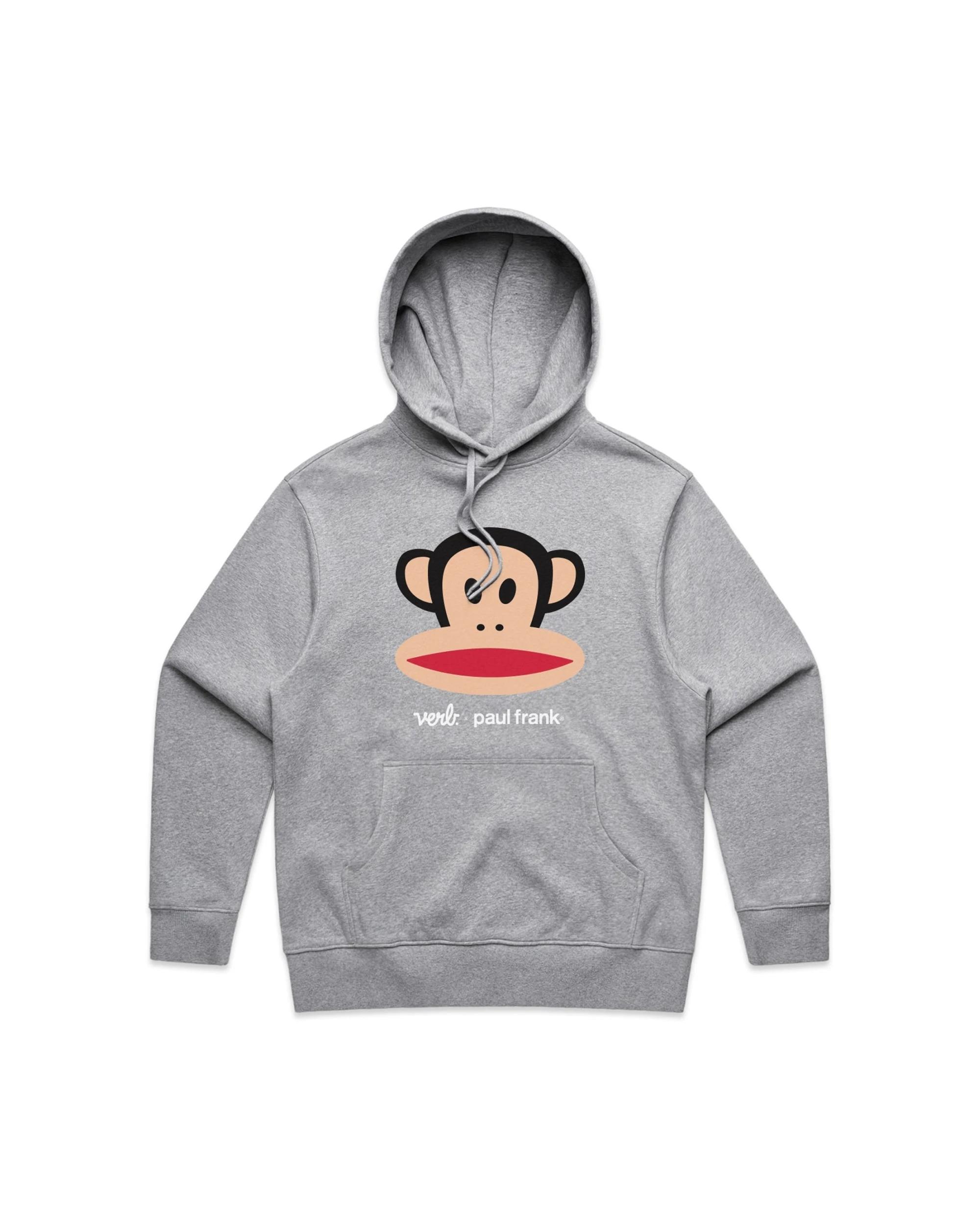 1 Verb. X Paul Frank Julius Head Mens Cotton Jumper Hoodie Oversized Fit GREY, 1 of 7
