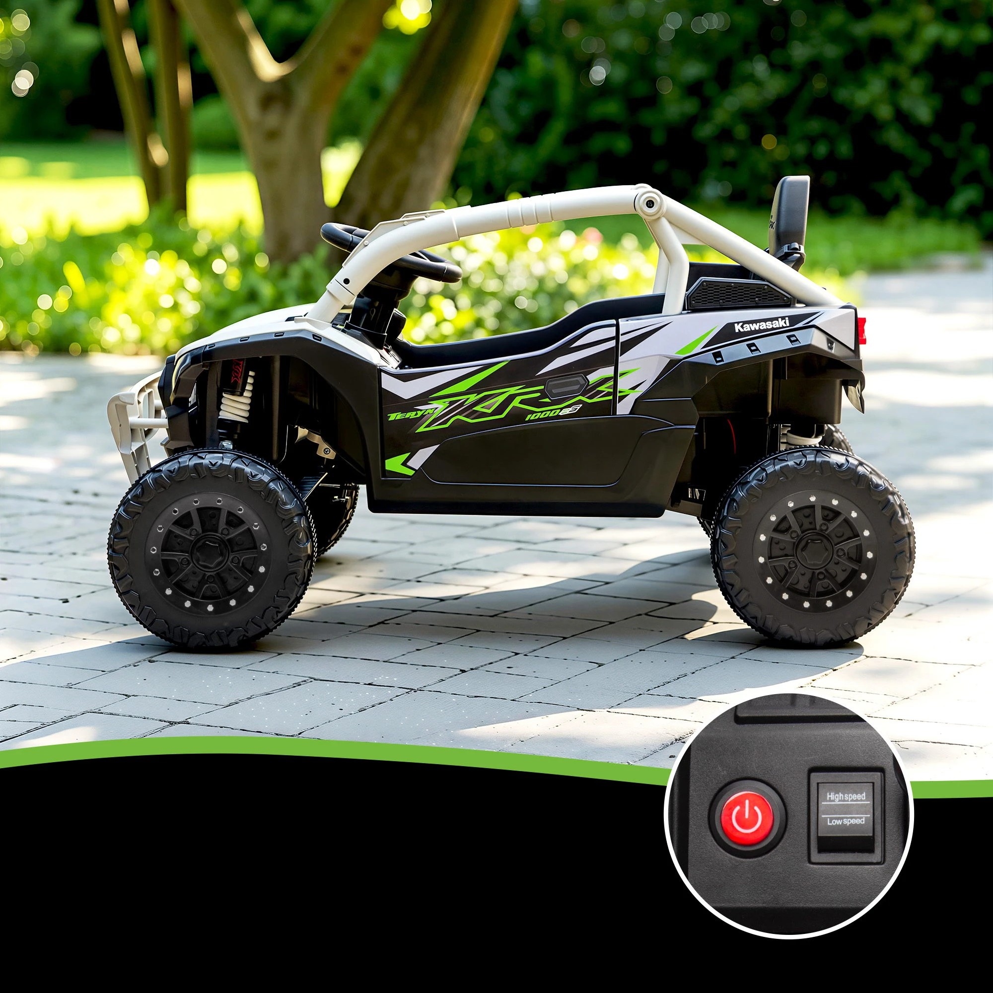 6 Kids Ride On Car Off-Road Licensed KRX1000 Electric Ride-On Toy with Remote Control - Grey, 6 of 9