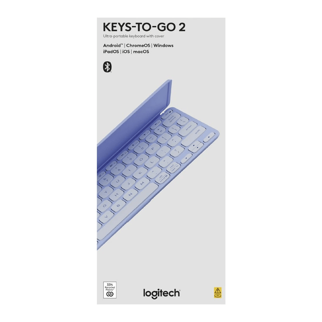 8 Logitech Keys-To-Go 2 Wireless Keyboard Lilac, 8 of 10