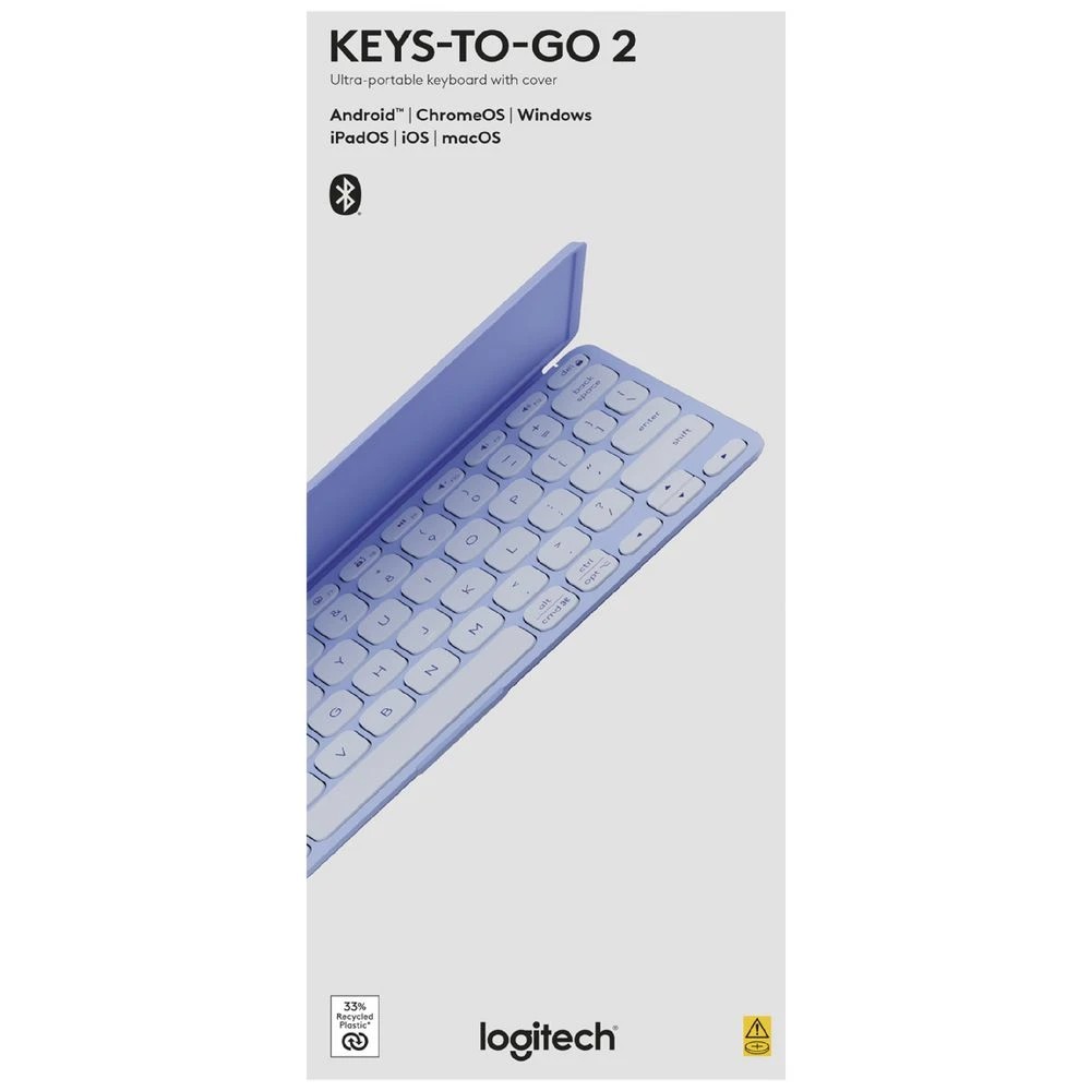 8 Logitech Keys-To-Go 2 Wireless Keyboard Lilac, 8 of 10