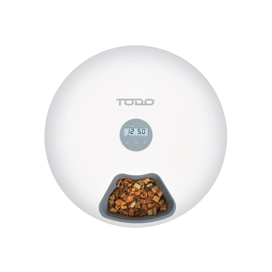 1 TODO Automatic Pet Feeder 180ml x6 Meal Digital Lcd Dog Cat Food Bowl Timer White, 1 of 8