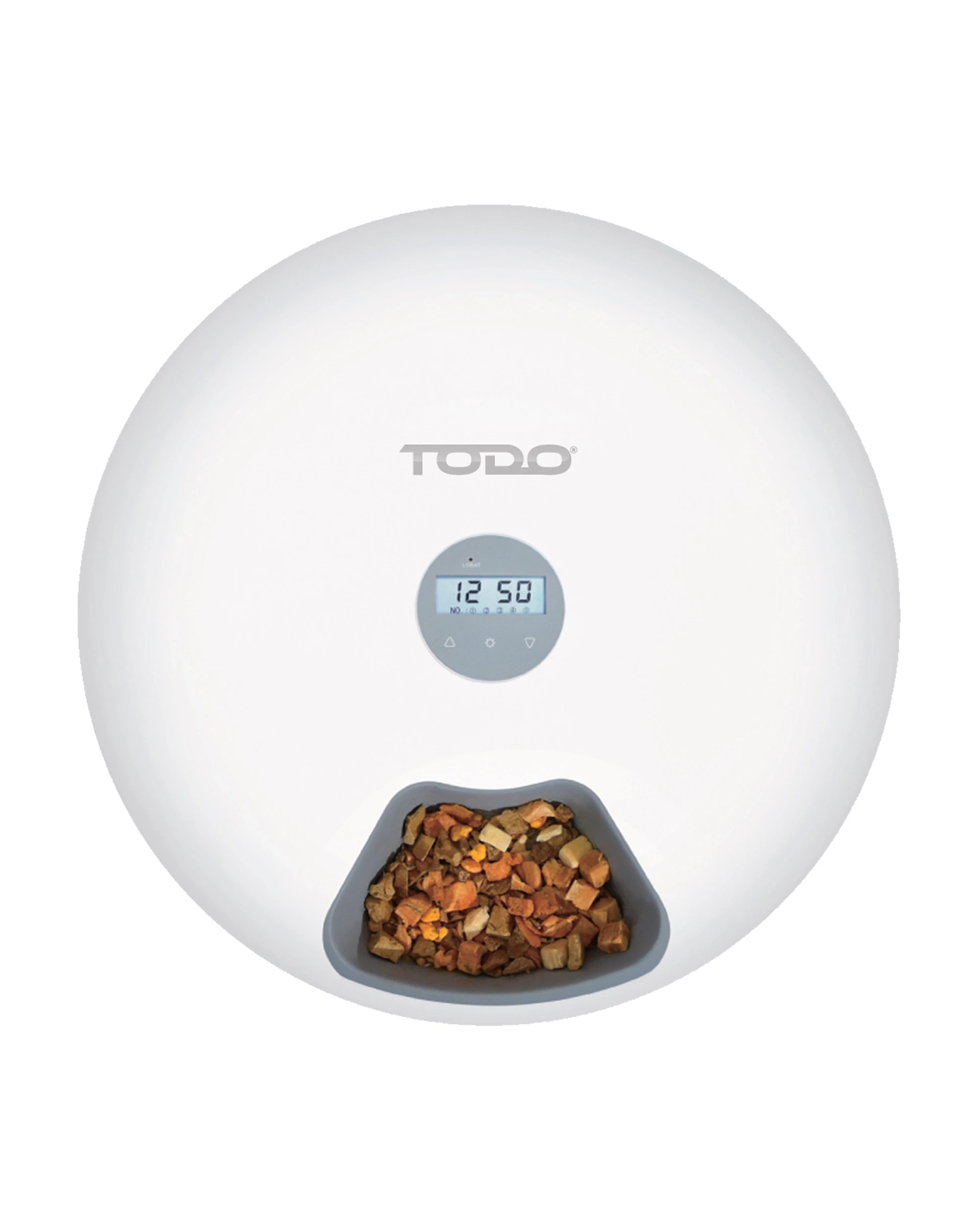 1 TODO Automatic Pet Feeder 180ml x6 Meal Digital Lcd Dog Cat Food Bowl Timer White, 1 of 8