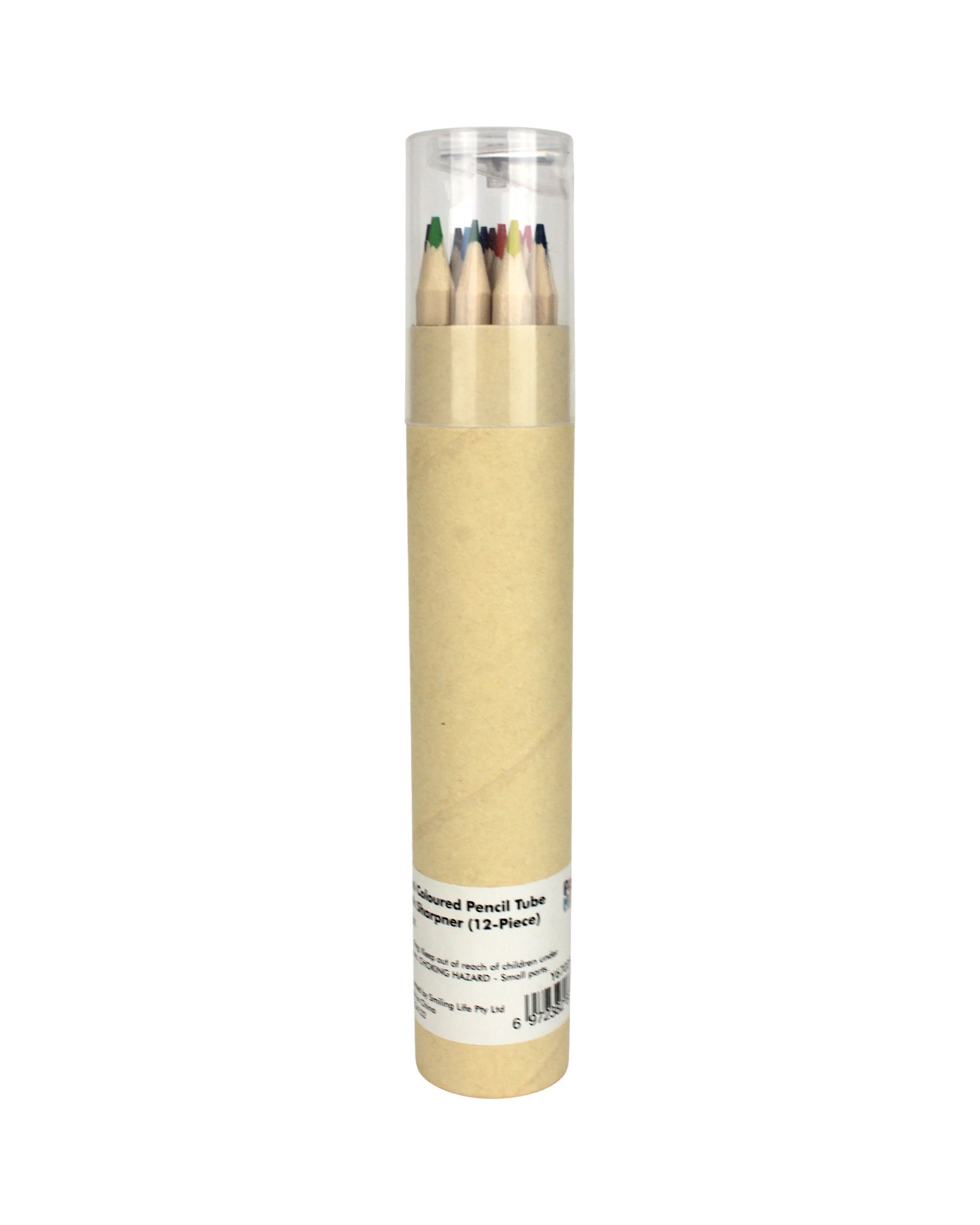 3 Party Maker Coloured Pencil Tube With Sharpener Pack of 12 - Natural, 3 of 3