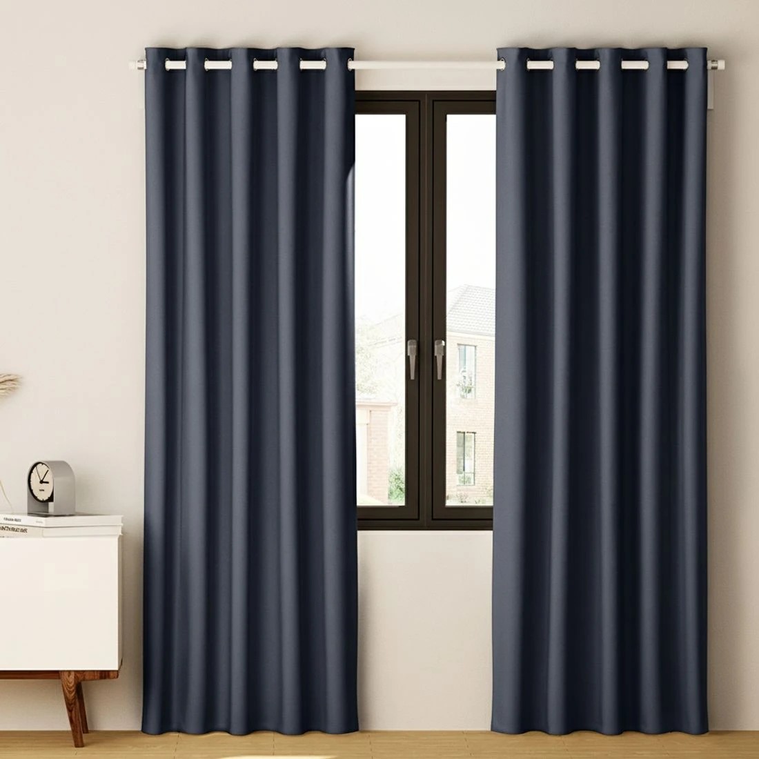 6 Artiss 2X Blockout Curtains Eyelet 180x213cm - Black, 6 of 6