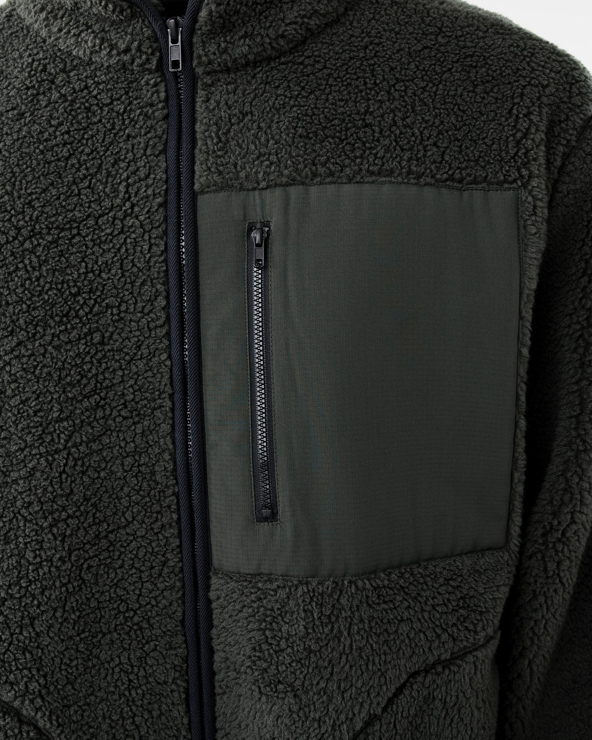 7 Active Mens Outdoor Oversized Sherpa Jacket Deepst Grn, 7 of 7