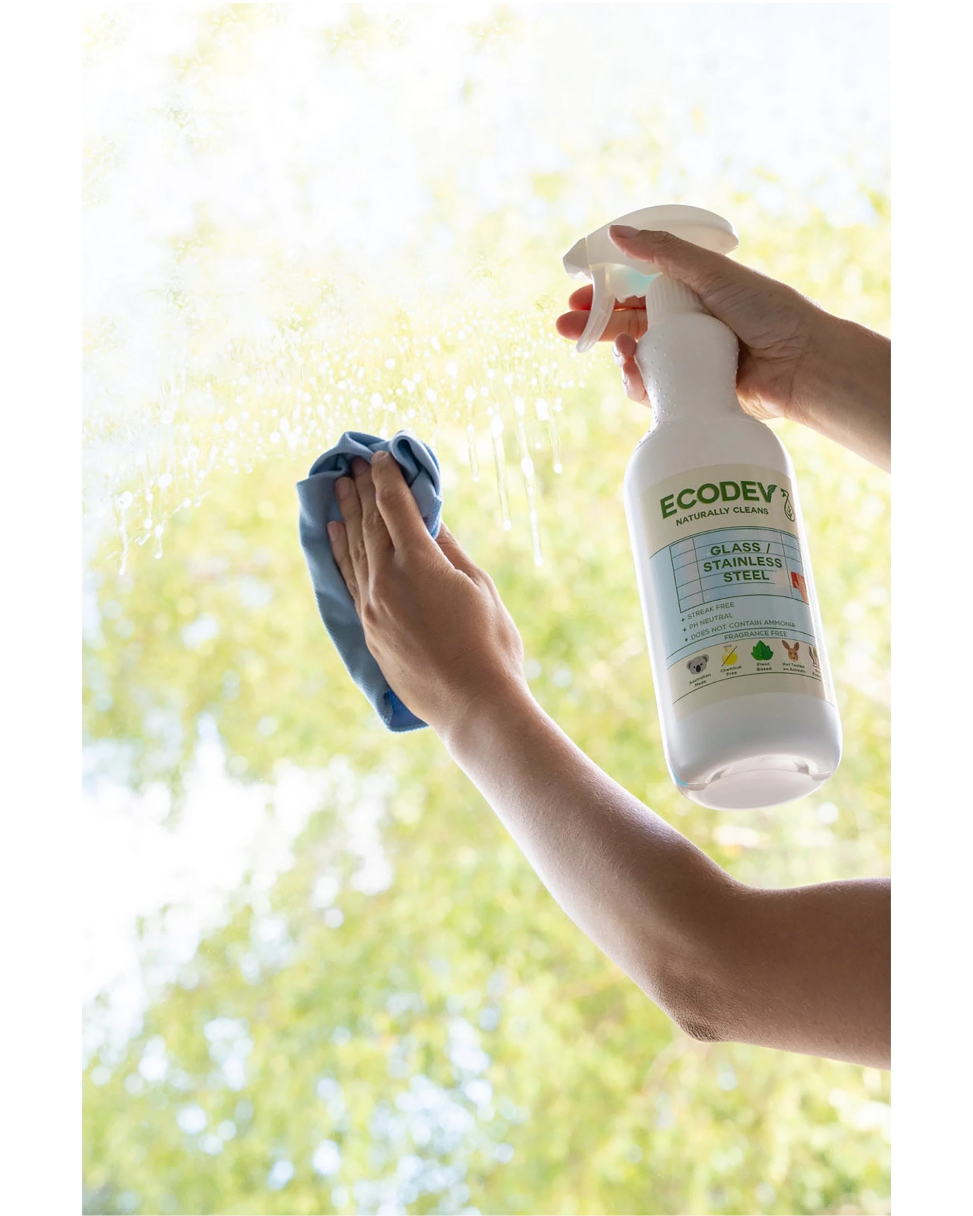 1 Ecodev Glass And Stainless Steel Cleaner Natural Streak-Free 750mL, 1 of 2