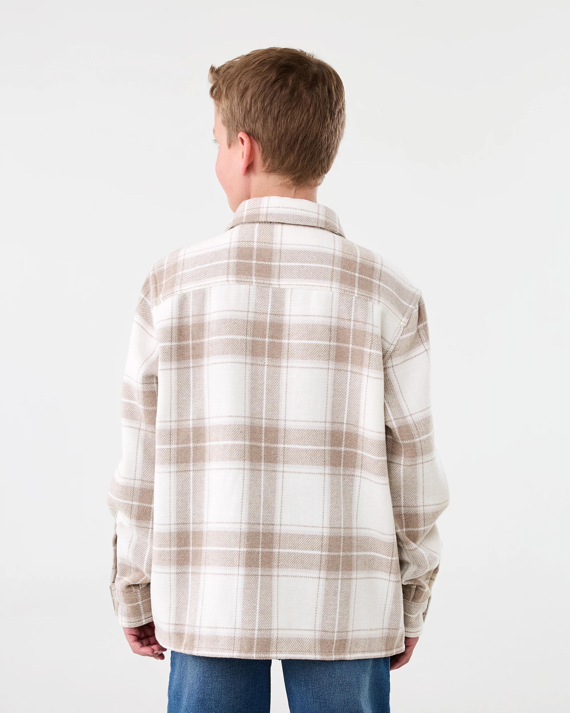 2 Melton Shirt Bge Check, 2 of 8