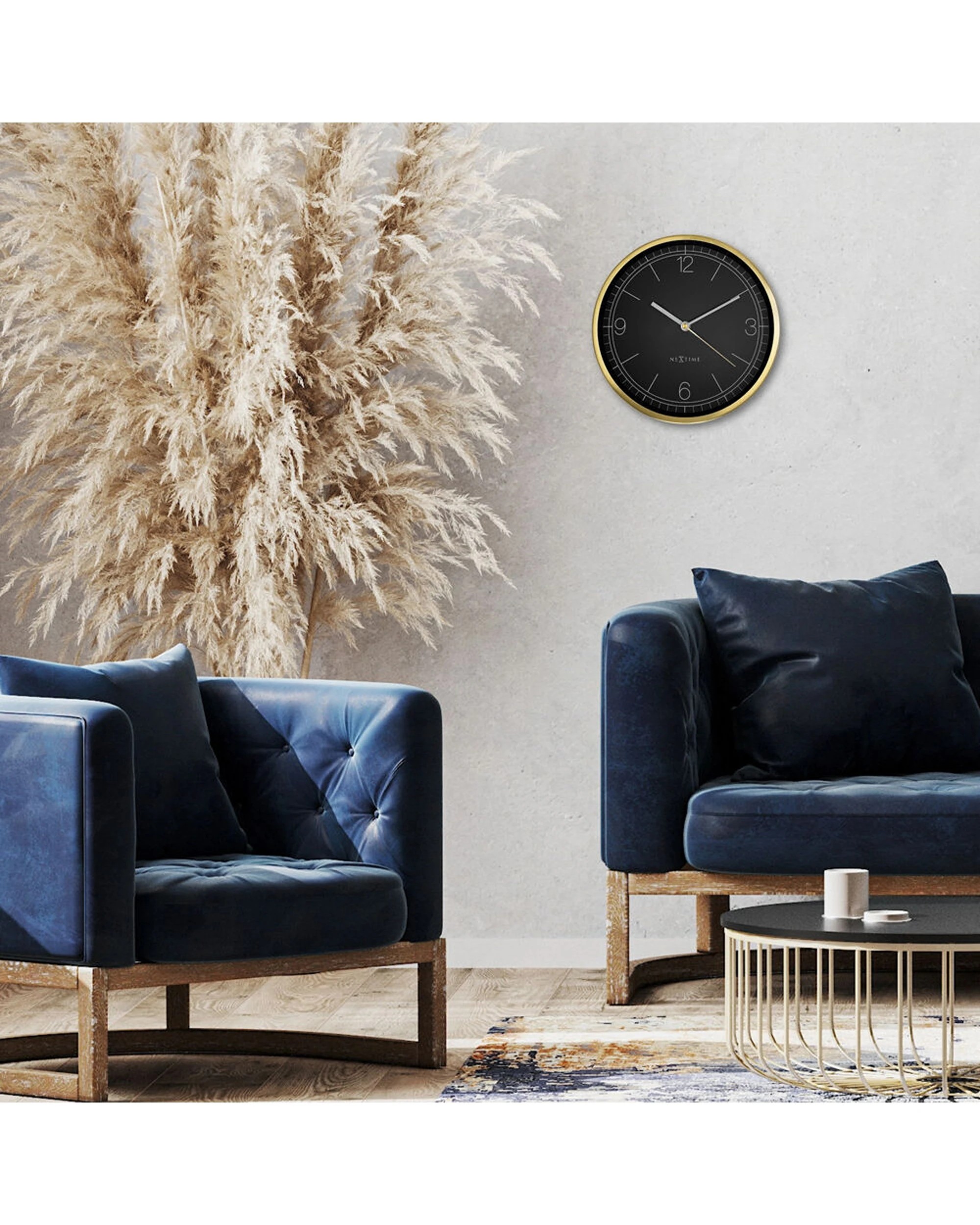 5 NeXtime Bolero Silent Wall Clock Silent Sweep Metal Case 25cm - Gold, 5 of 5
