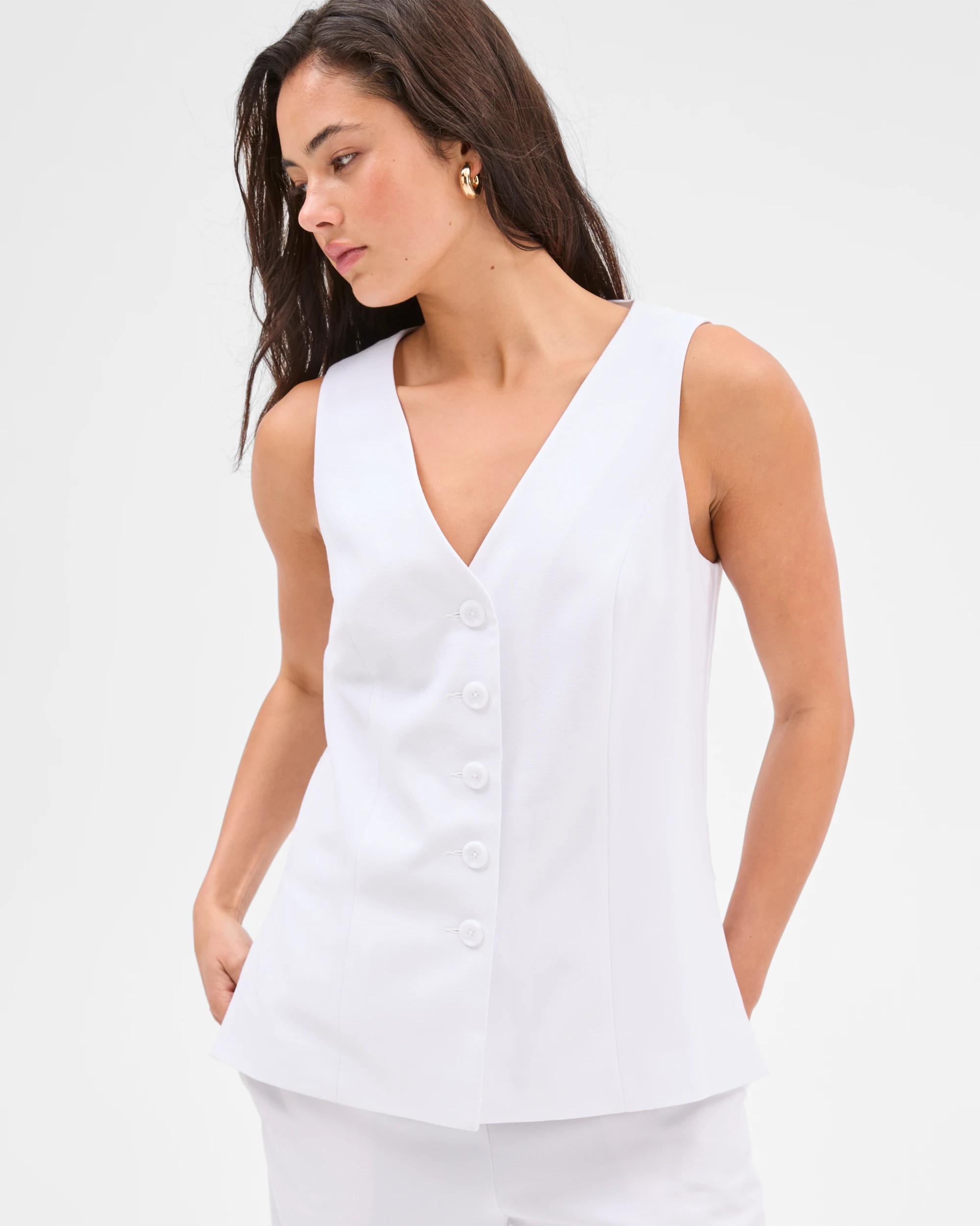 1 Tie Side Waistcoat - Lily Loves LILY WHITE, 1 of 6