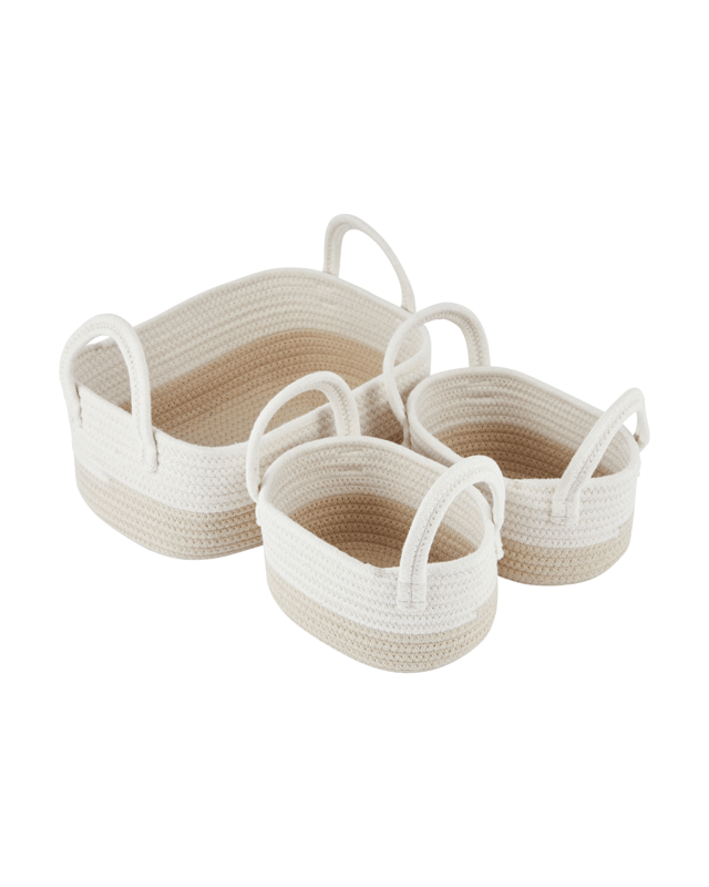 3 Pack Nestled Storage Baskets - B