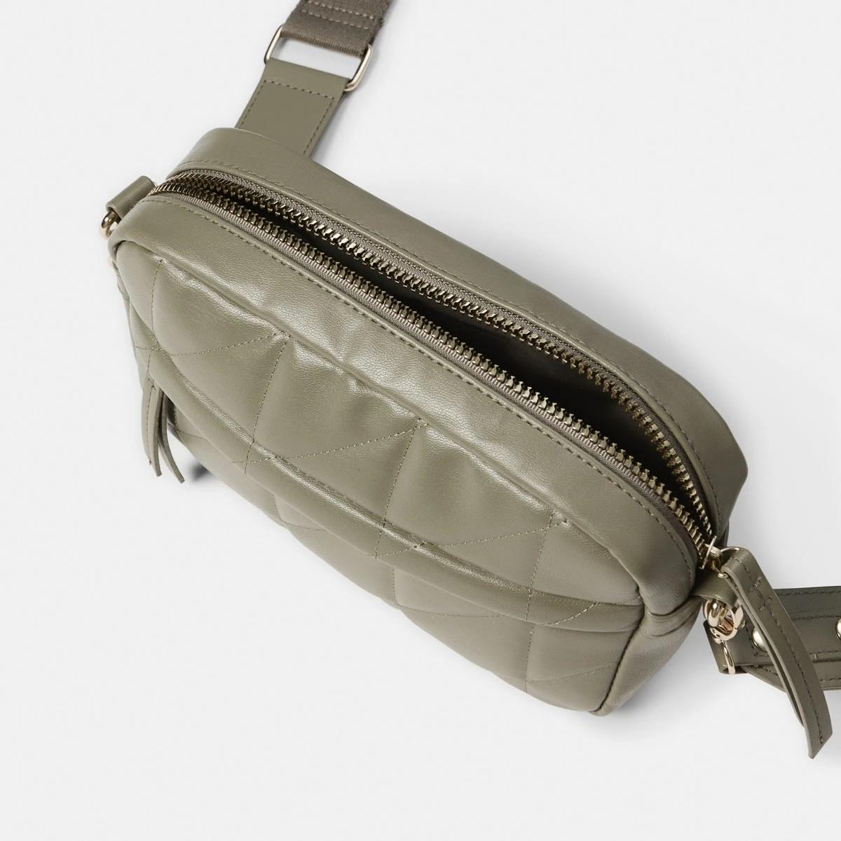 4 Quilted Crossbody Bag SOFT OLIVE, 4 of 5