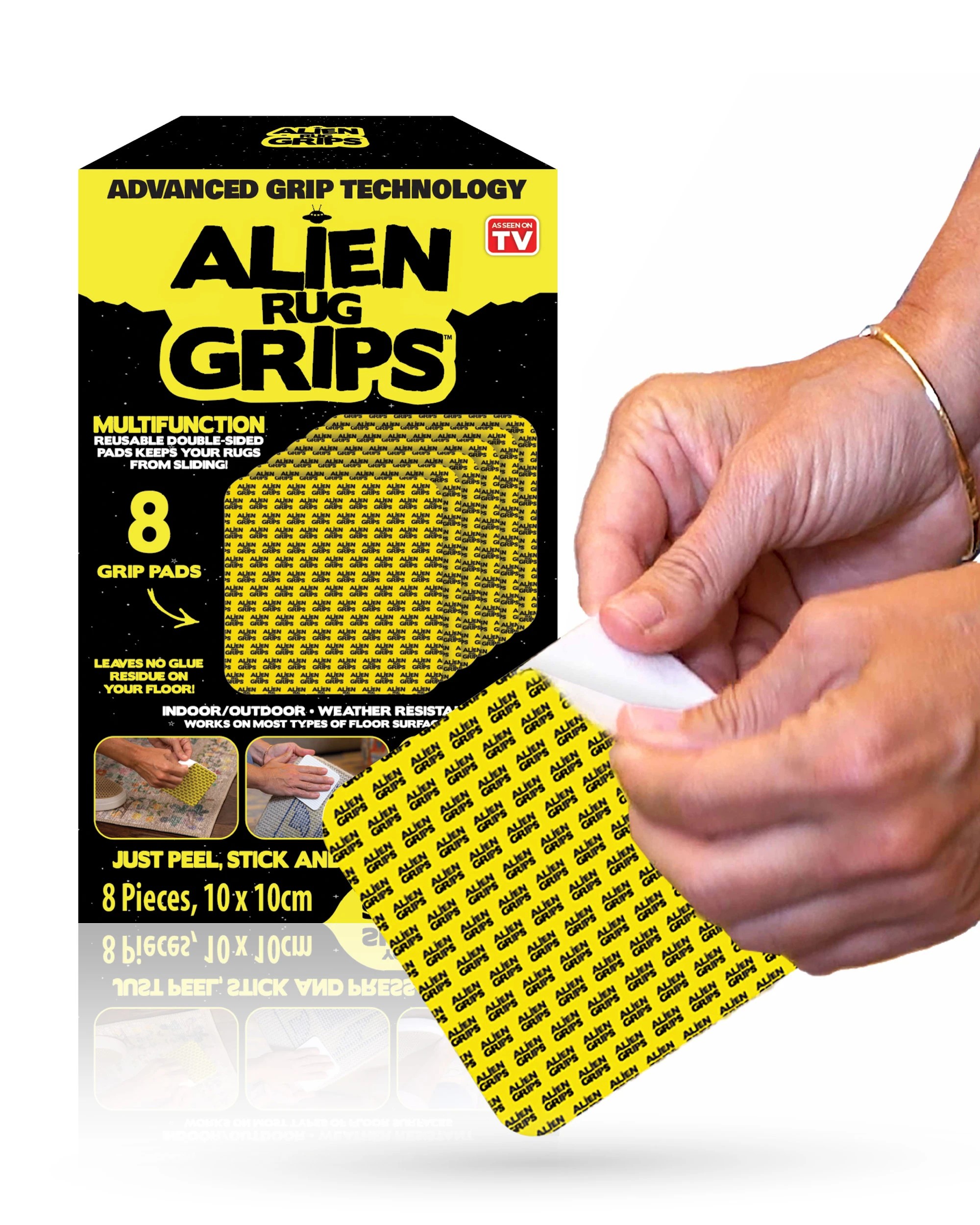 7 Alien Tape Grips 12 Pack Grip Pads That Keep Rugs & Mats Securely In Place, 7 of 7