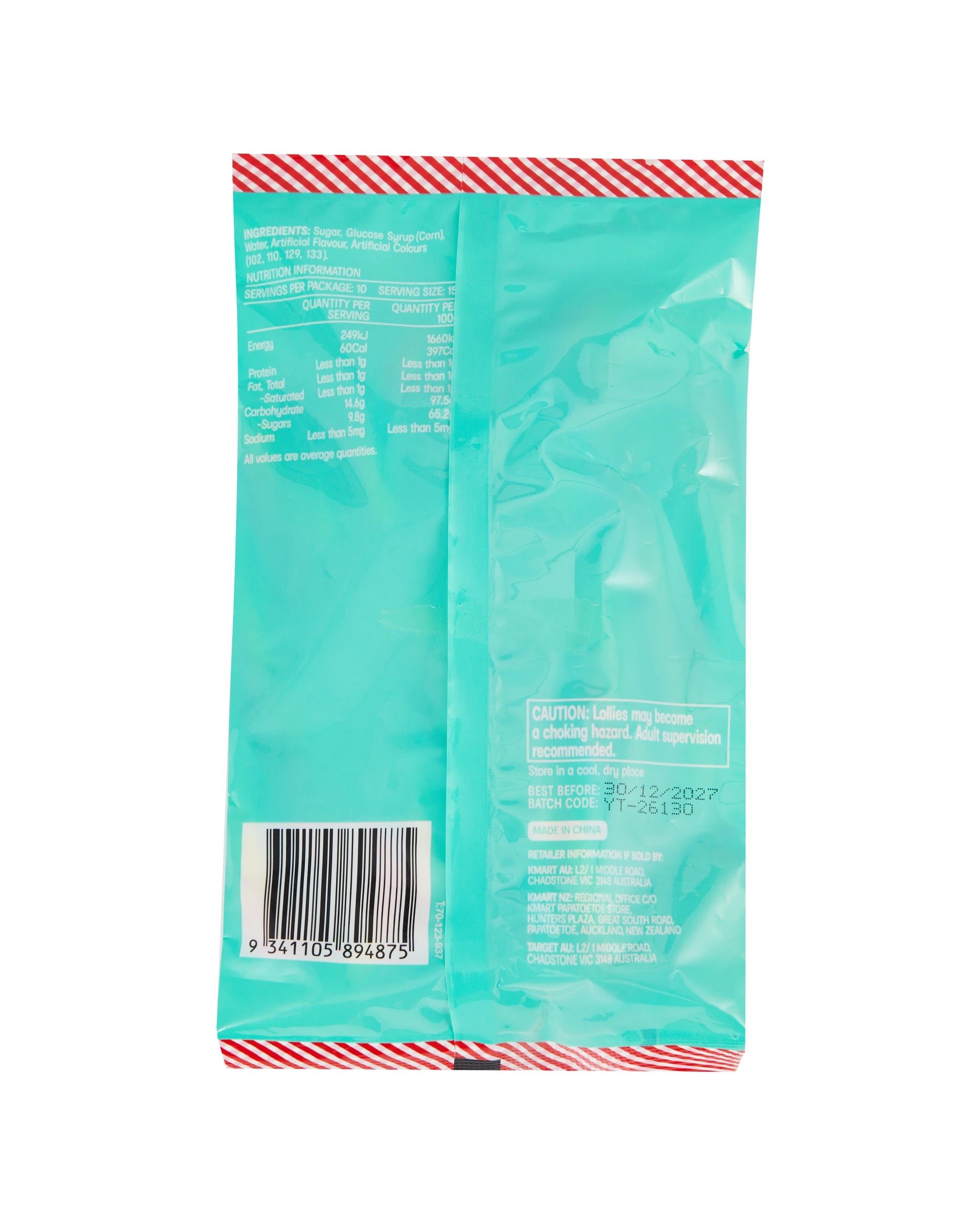 3 10 Pack Fruit Flavour Candy Cane 150g, 3 of 3