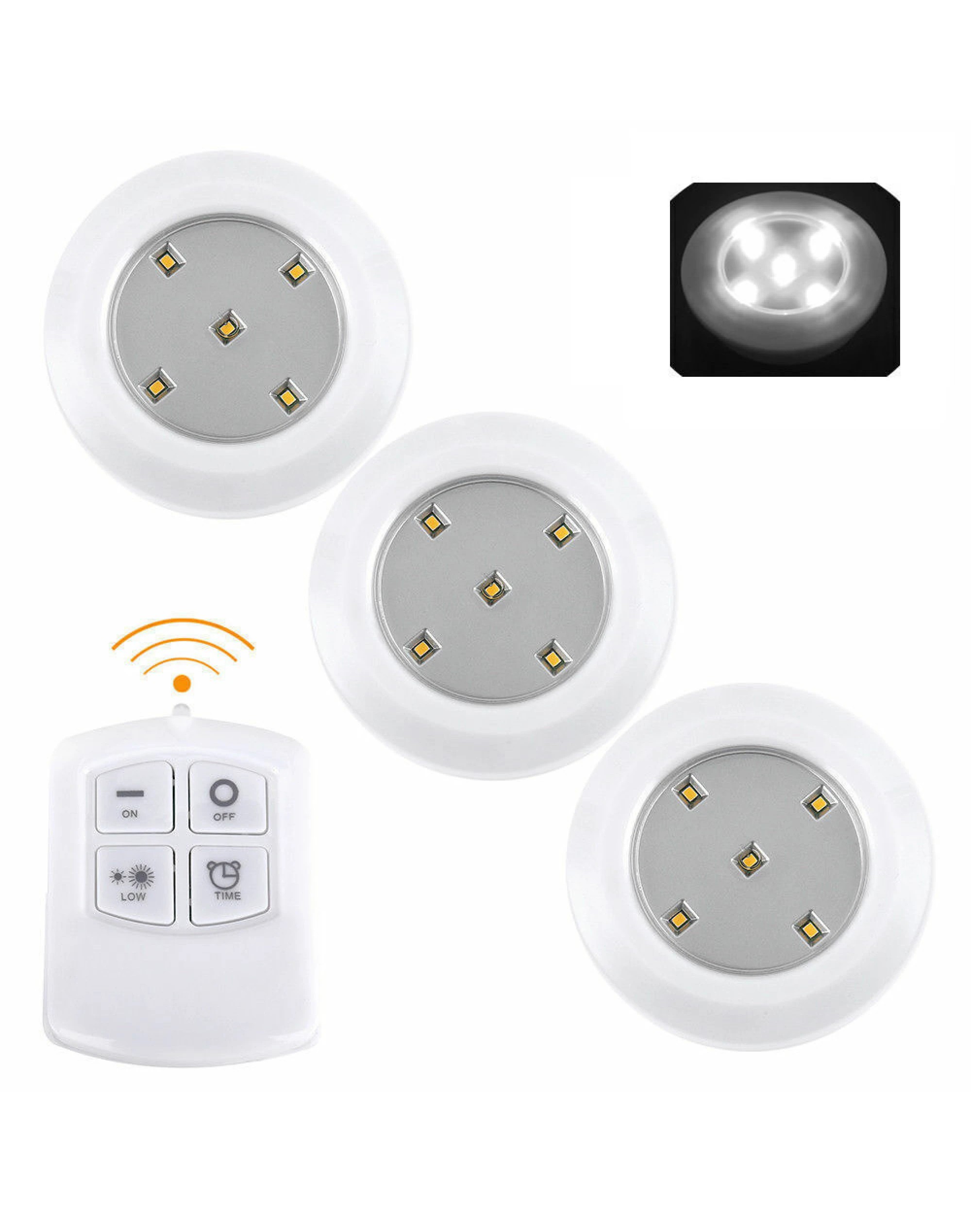 3 BR Home Set of 3 Wireless Remote Control LED SMD Lights Drawer Cabinet Cupboard, 3 of 4