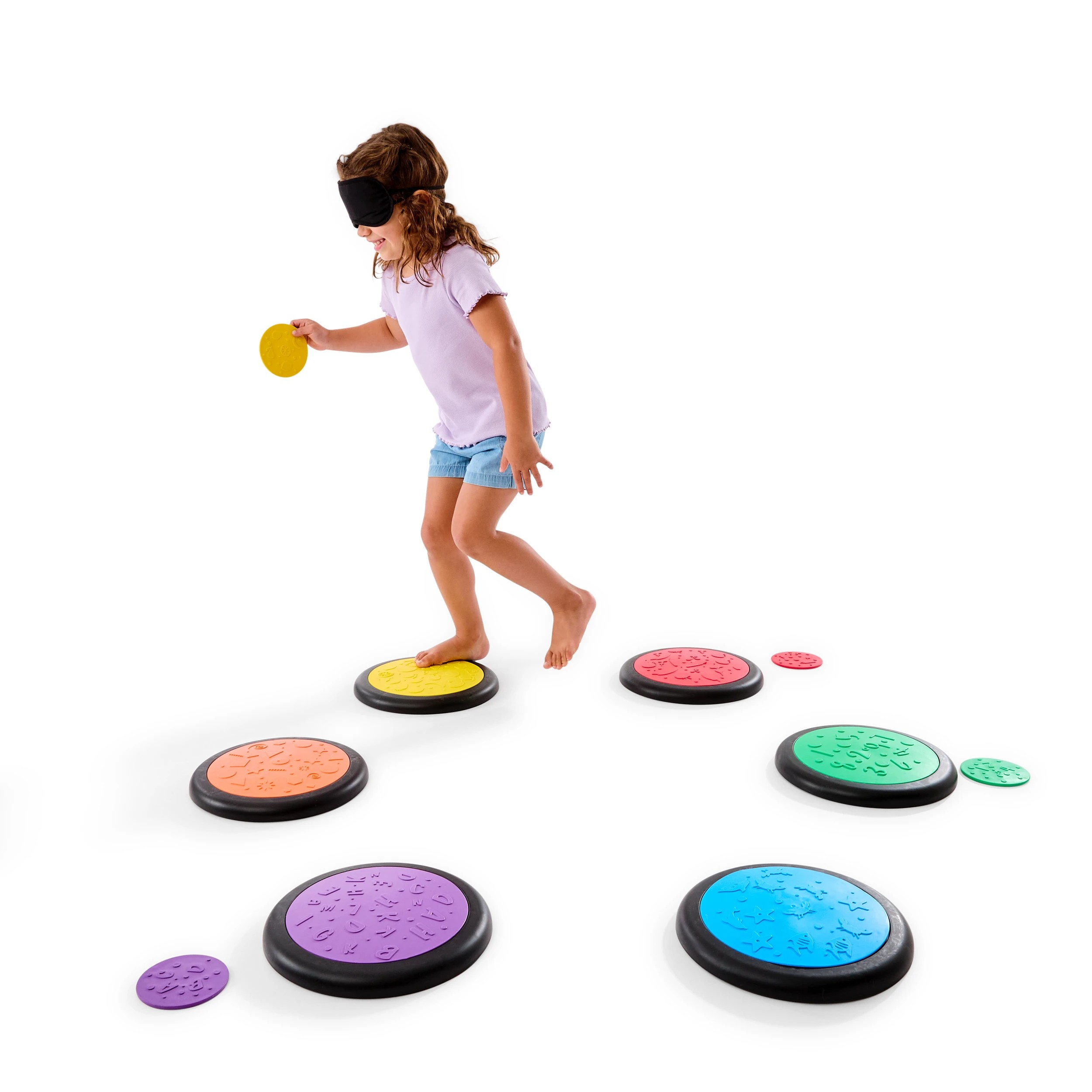 1 6 Pack Sensory Tile Disc Game, 1 of 7