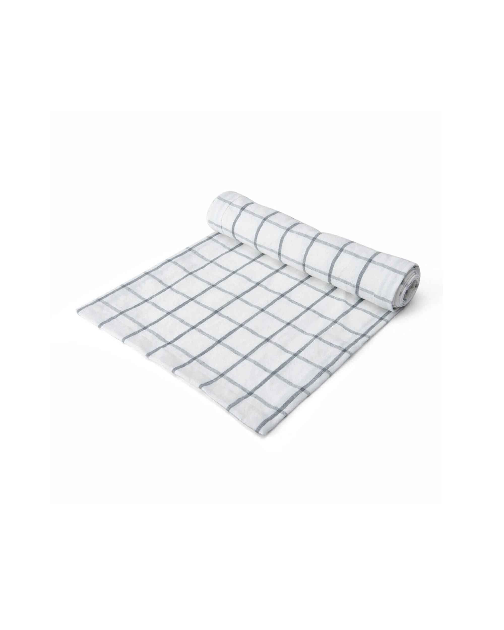 4 Mikasa Industrial Check Linen-Blend Table Runner 230x33cm - Multi, 4 of 5