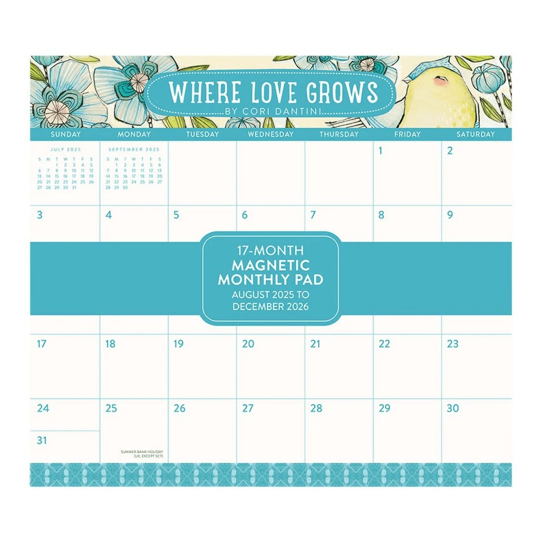 1 Orange Circle Magnetic Monthly Pad Colour Block 2026, 1 of 6