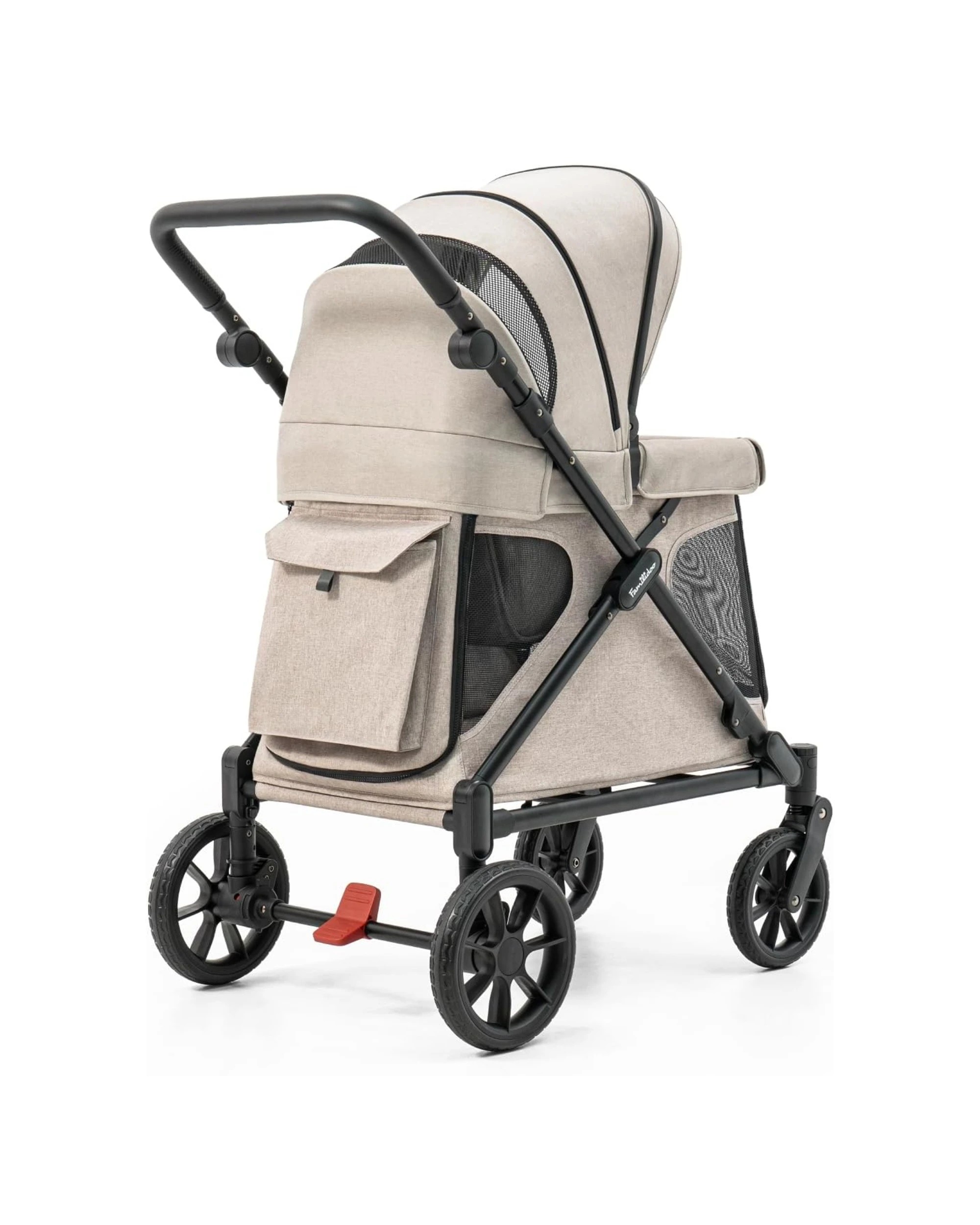 4 Playette Q1 2.0 Wagon Stroller Lightweight Compact Safe Ash Rose - Pink, 4 of 7