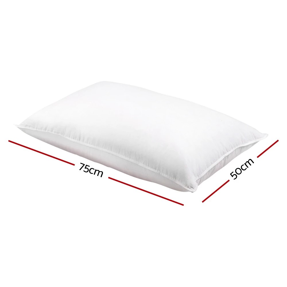 2 Giselle Bedding Goose Feather Down Pillow Twin Pack - White, 2 of 8